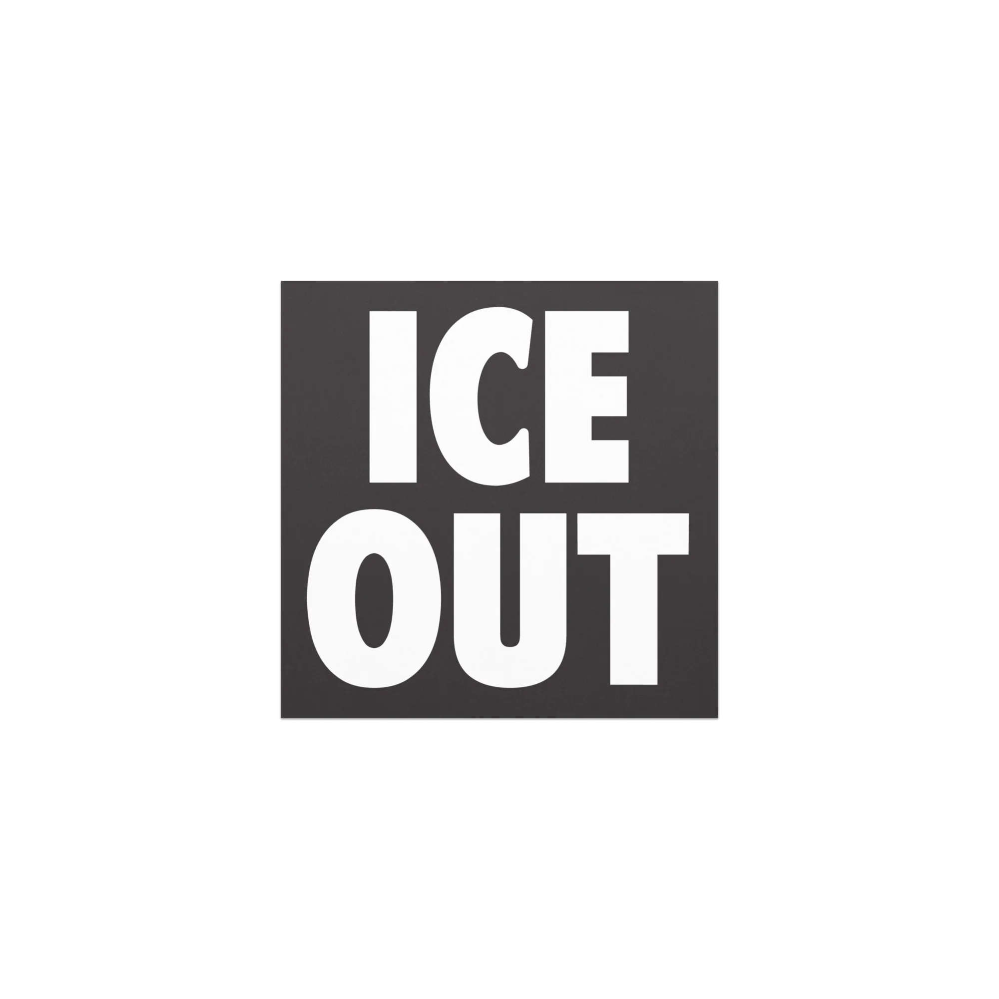 5" x 5" ICE OUT Car Magnet