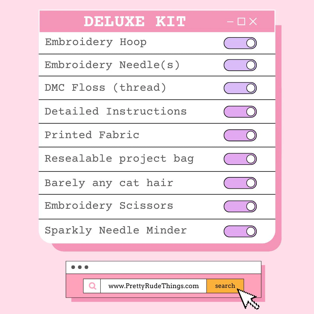 6" Embroidery Kit - Home Is Where You Poop Comfortably - Beginner Friendly - Image 6