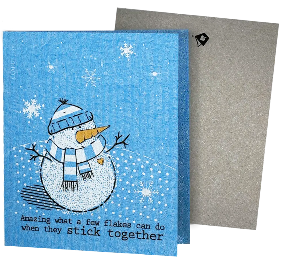 Amazing what a few Flakes Can Do Together Greeting Card Turns Into a Swedish Sponge Cloth | Soak iT Up Clard