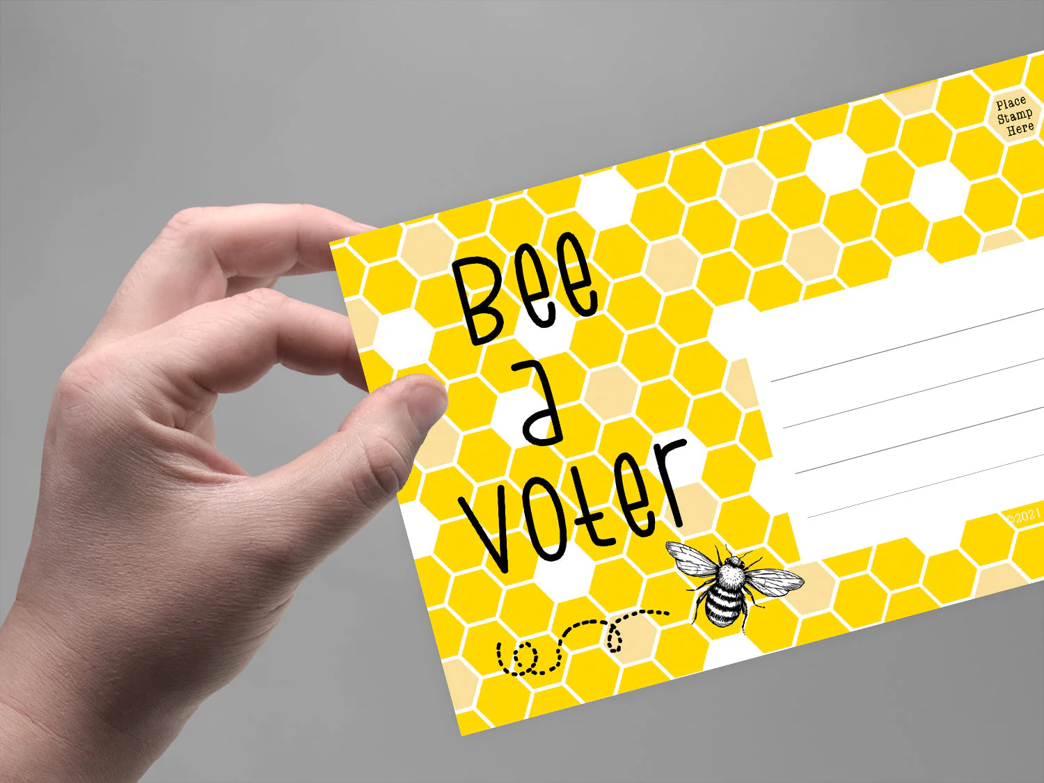 Bee A Voter – Blank 4x6 Voter Postcards | Voter Mailbag - Image 4