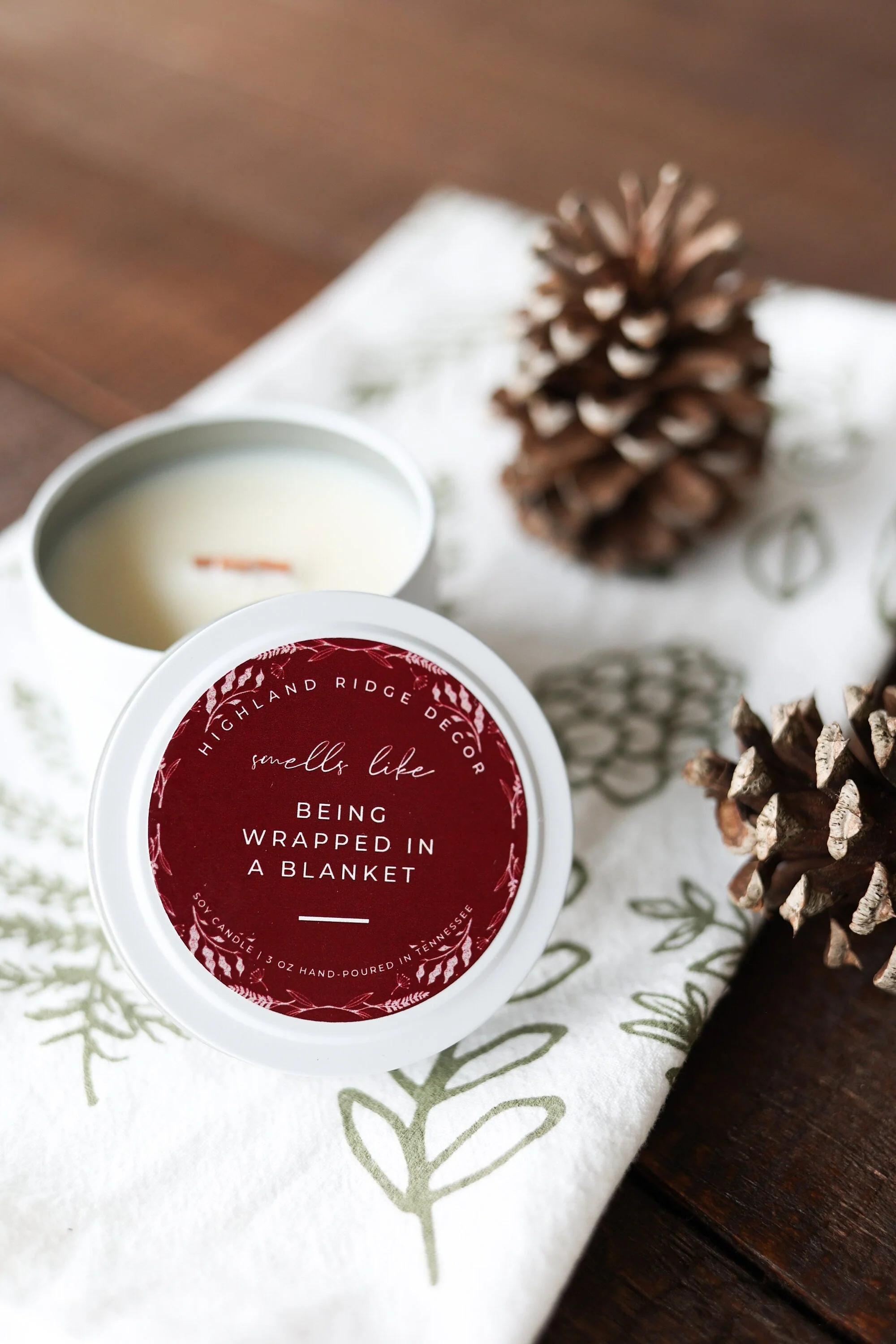"Being Wrapped In A Blanket" Candle Tin