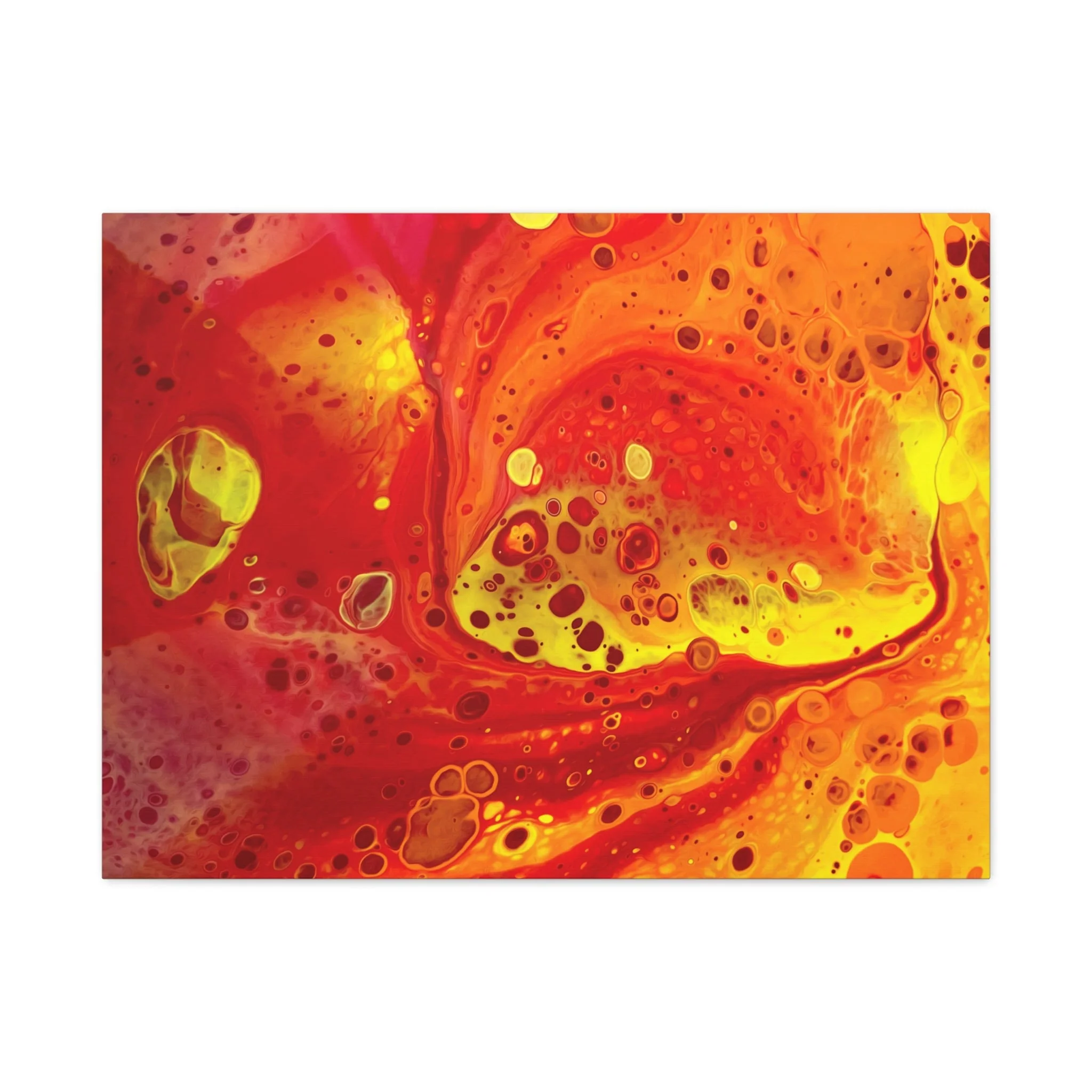 Bespattered Facade Flamin' Hot Stretched Matte Canvas Art Prints | Multiple Sizes - Image 14