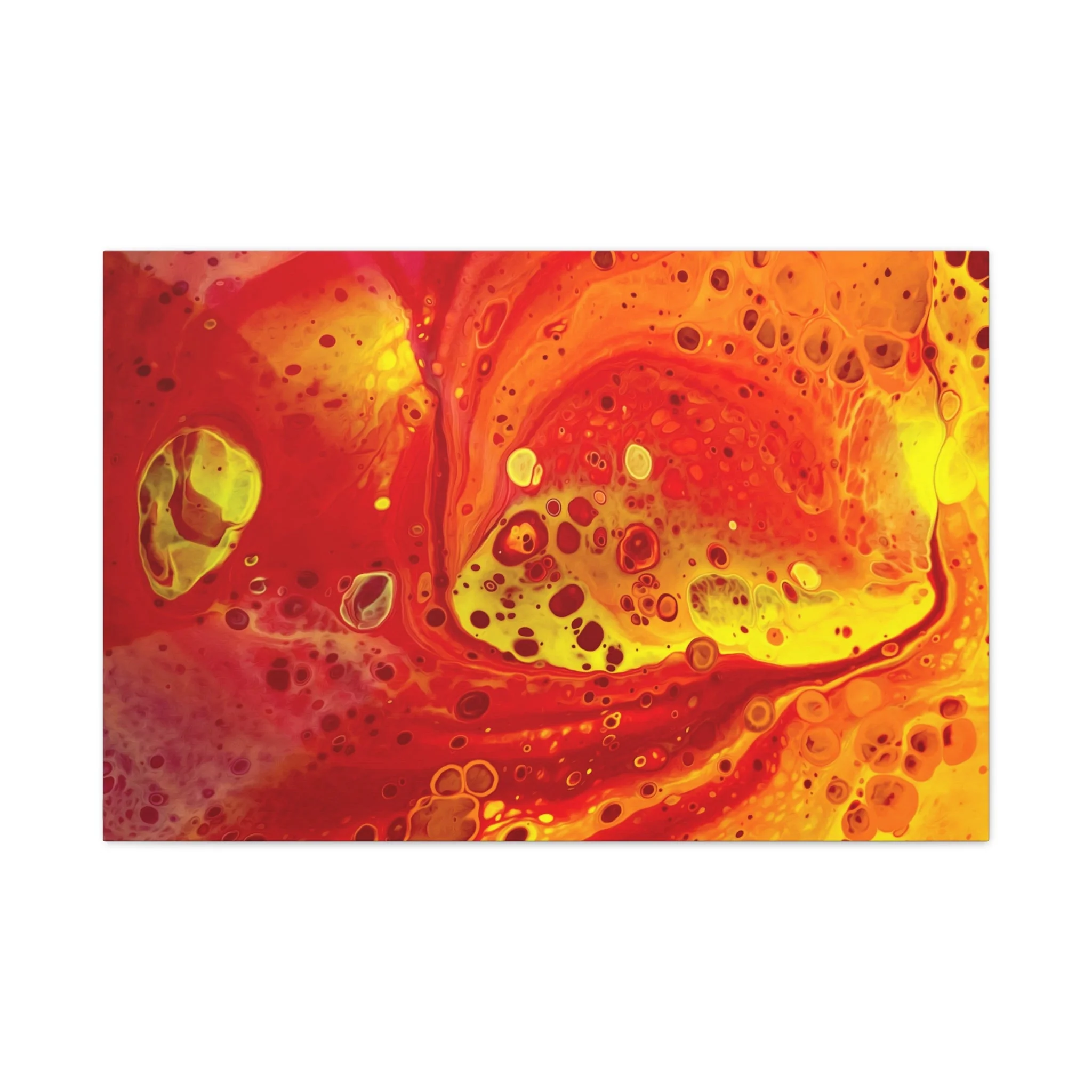 Bespattered Facade Flamin' Hot Stretched Matte Canvas Art Prints | Multiple Sizes - Image 16