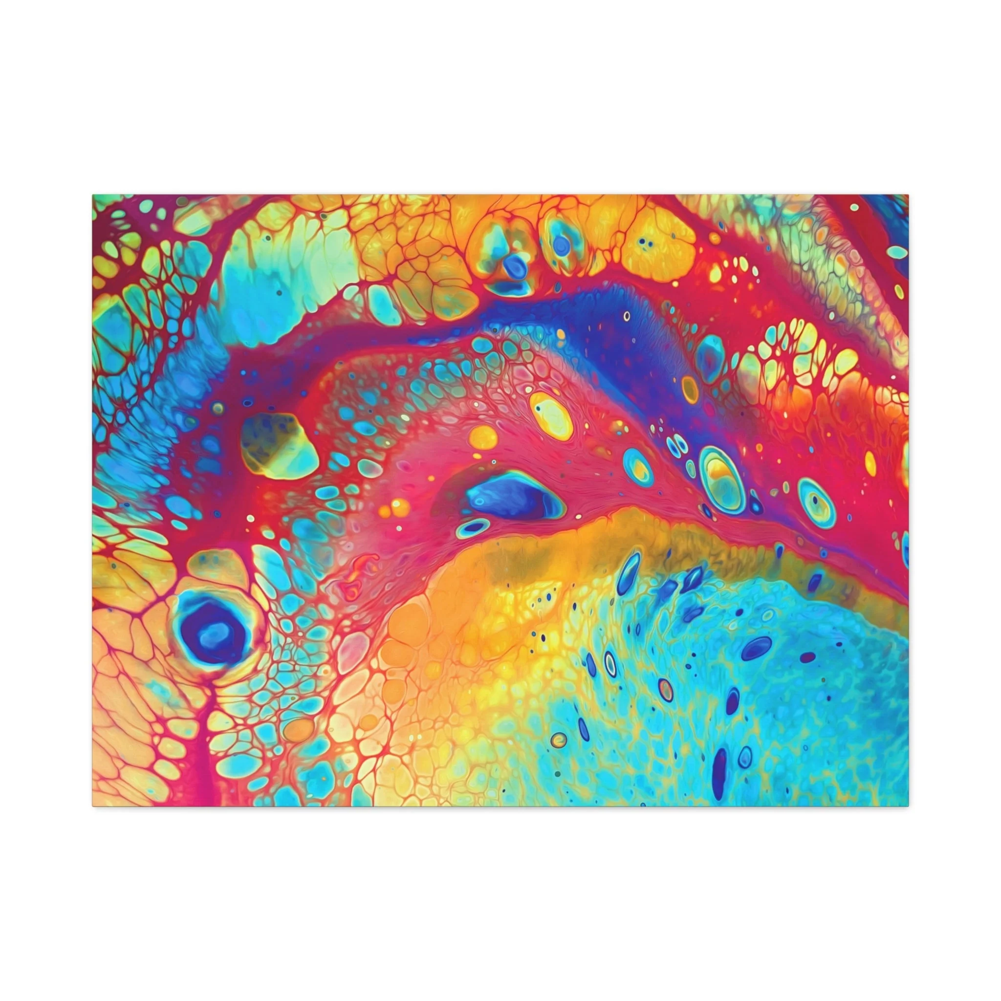 Bespattered Facade Rainbow Galaxy Stretched Matte Canvas Art Prints | Multiple Sizes - Image 18