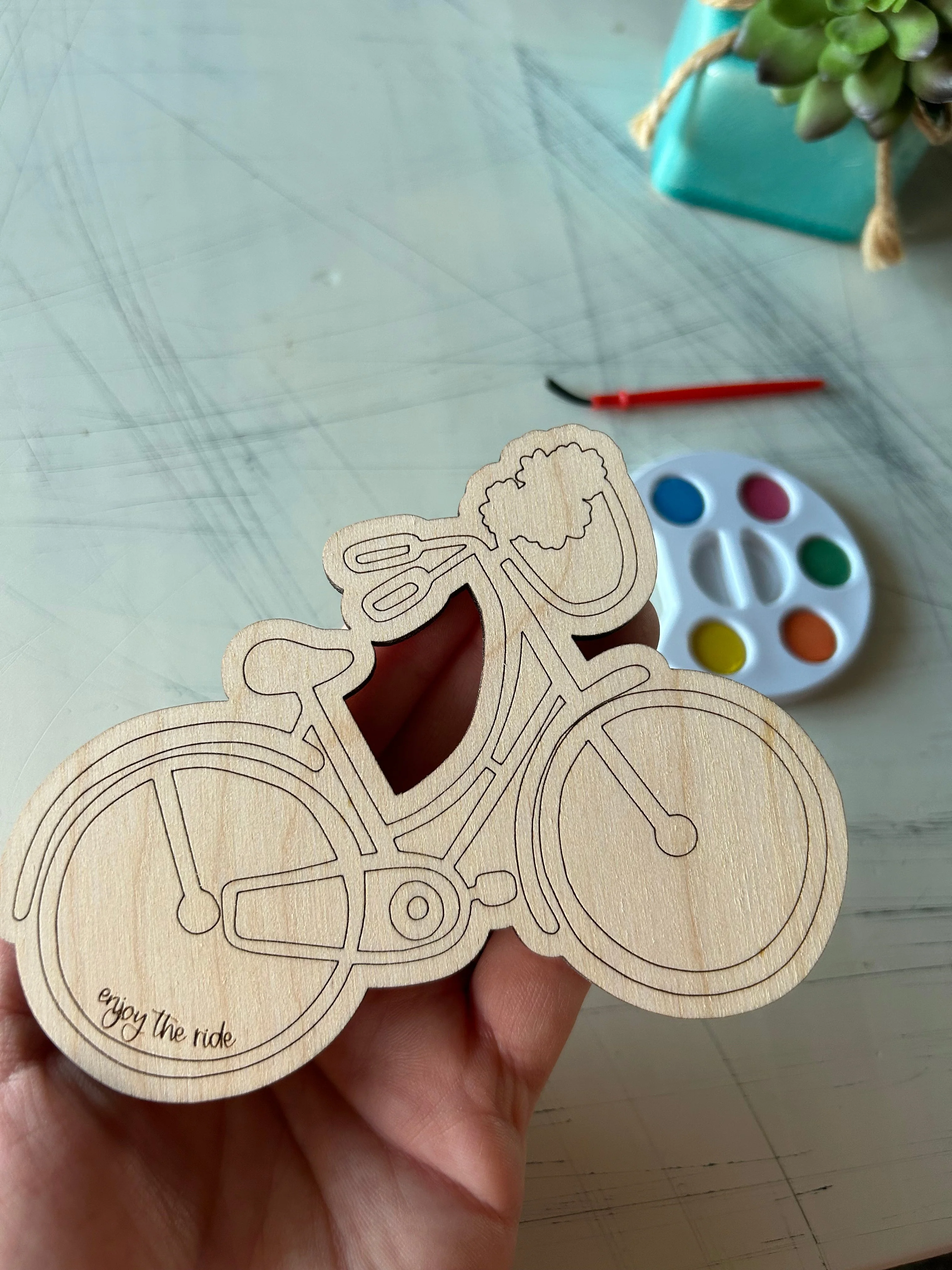 Bicycle Watercolor Craft Kit - Enjoy the Ride - Image 3