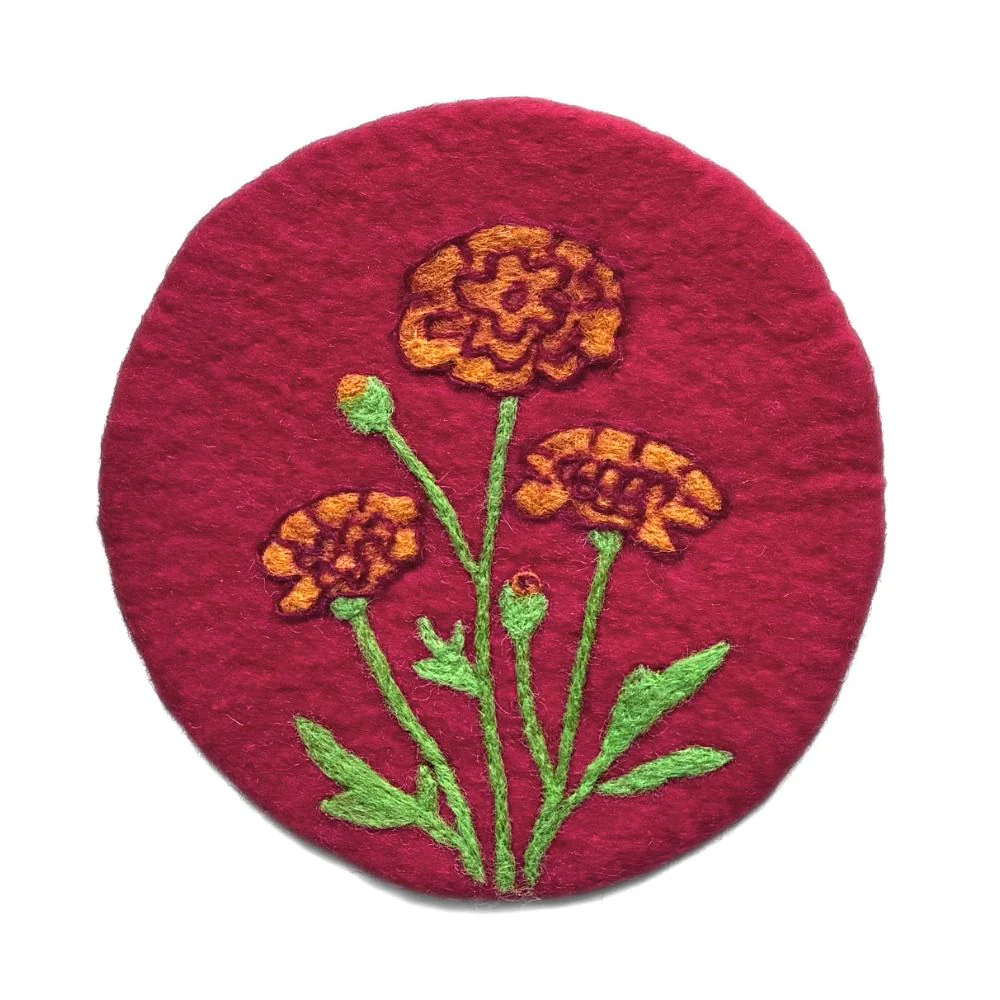 Birth Month Flower Felt Trivet - Image 11