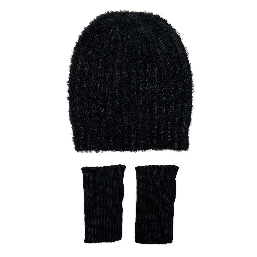 Black Minimalist Alpaca Gloves - Image 5