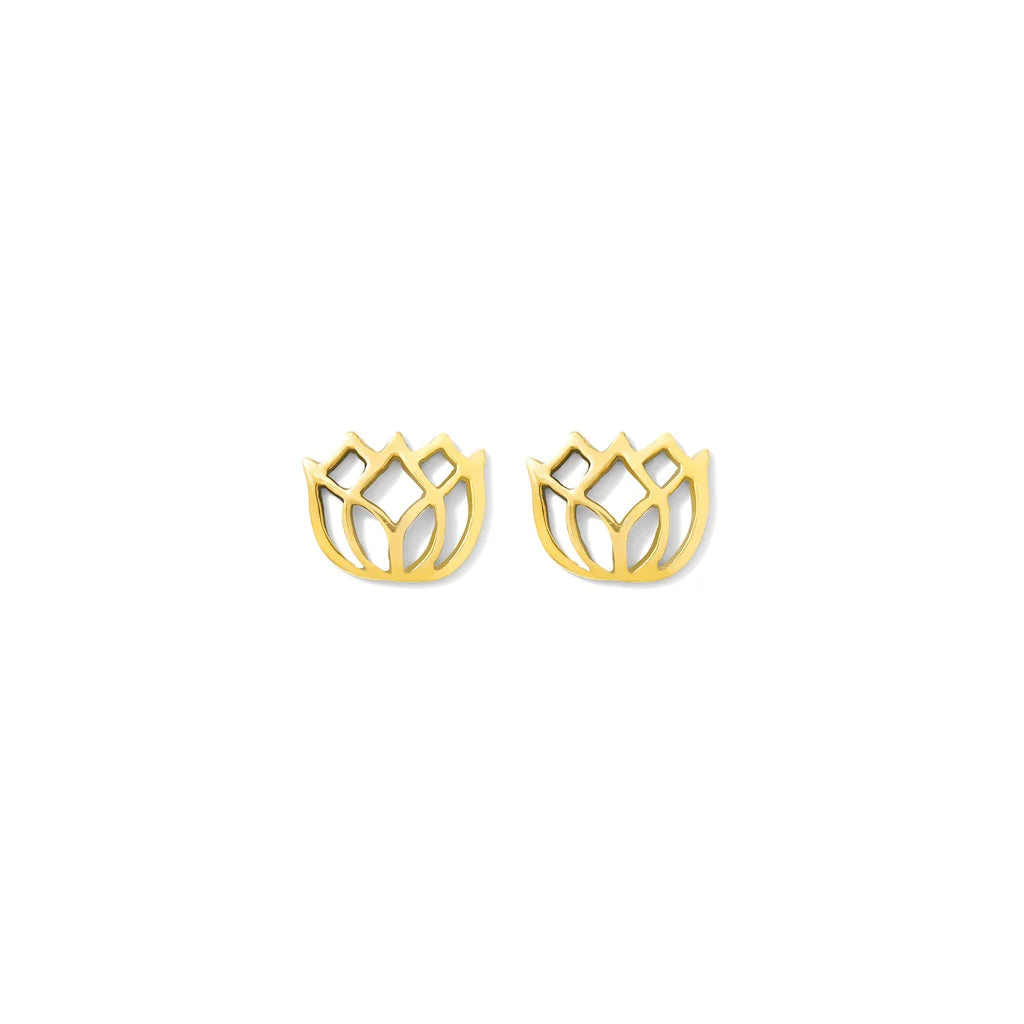 Bombshell Lotus Stud Earrings
