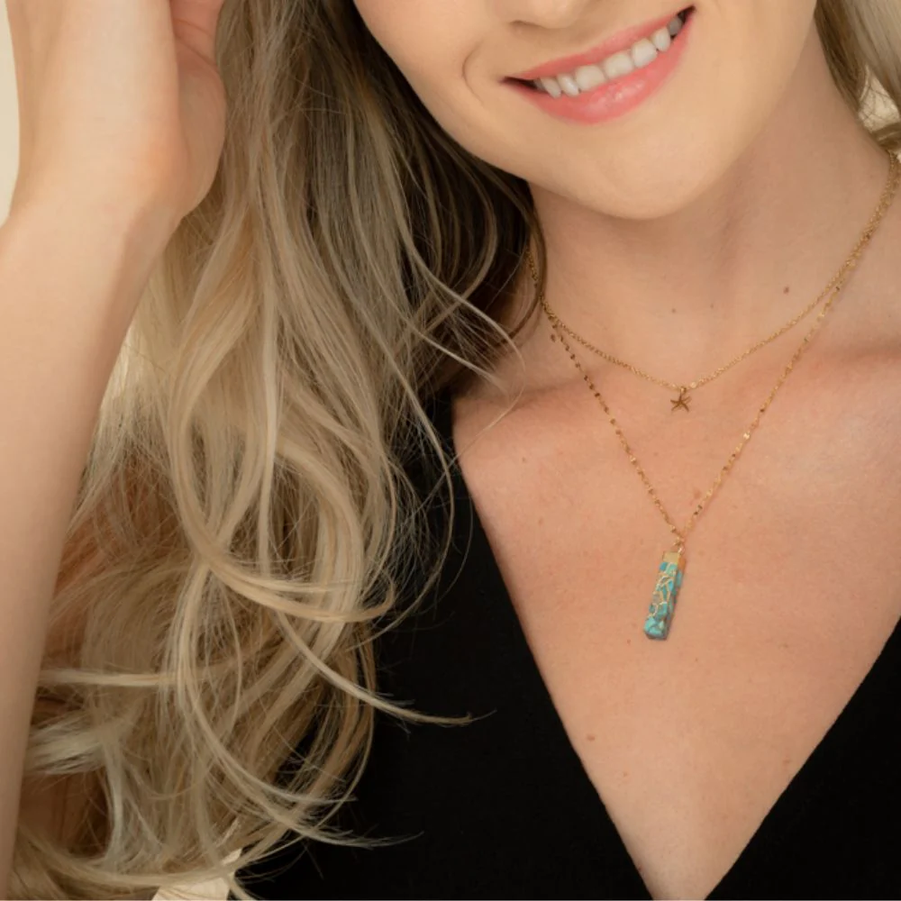 Brayden Turquoise Pendant Necklace - Image 2