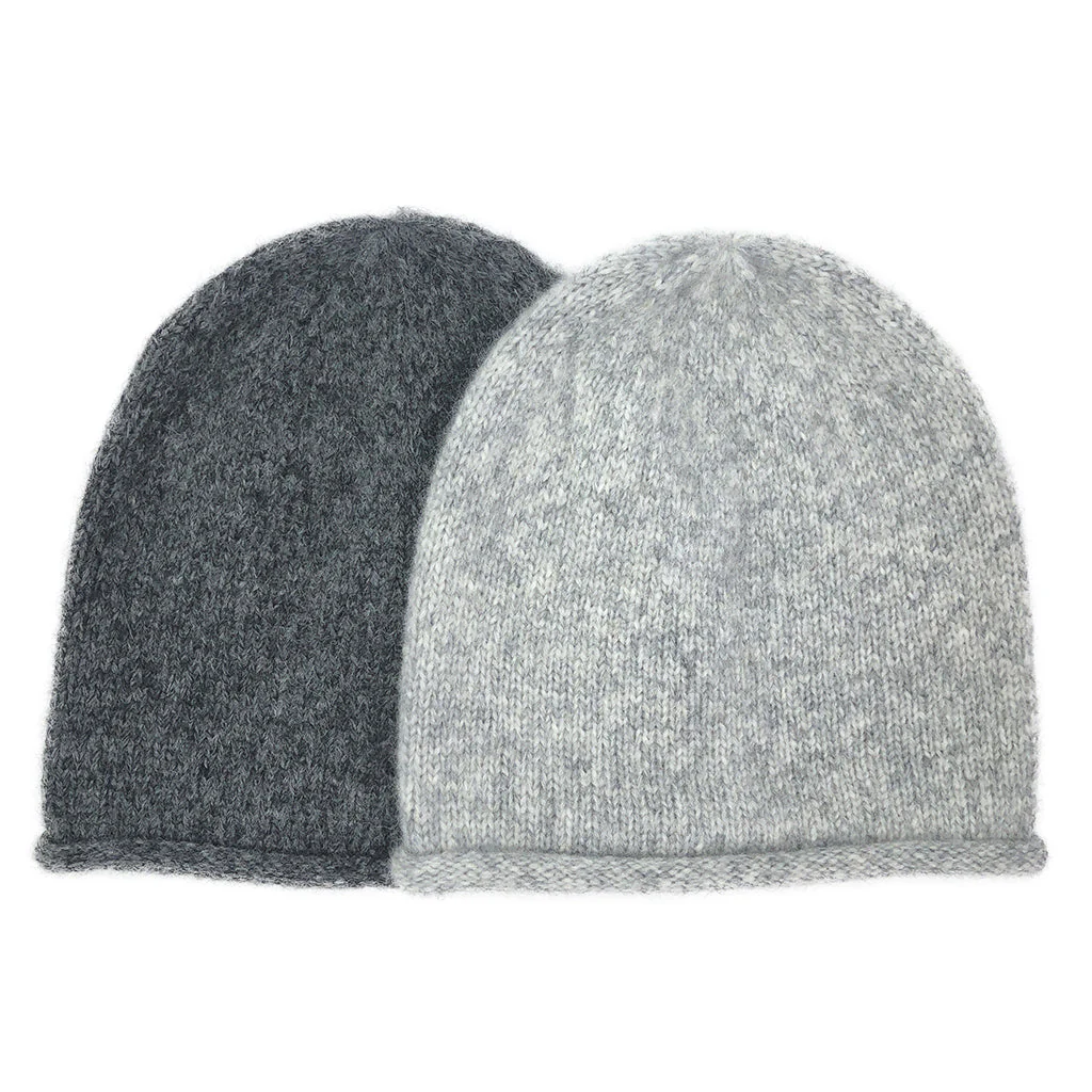 Charcoal Essential Knit Alpaca Beanie - Image 7