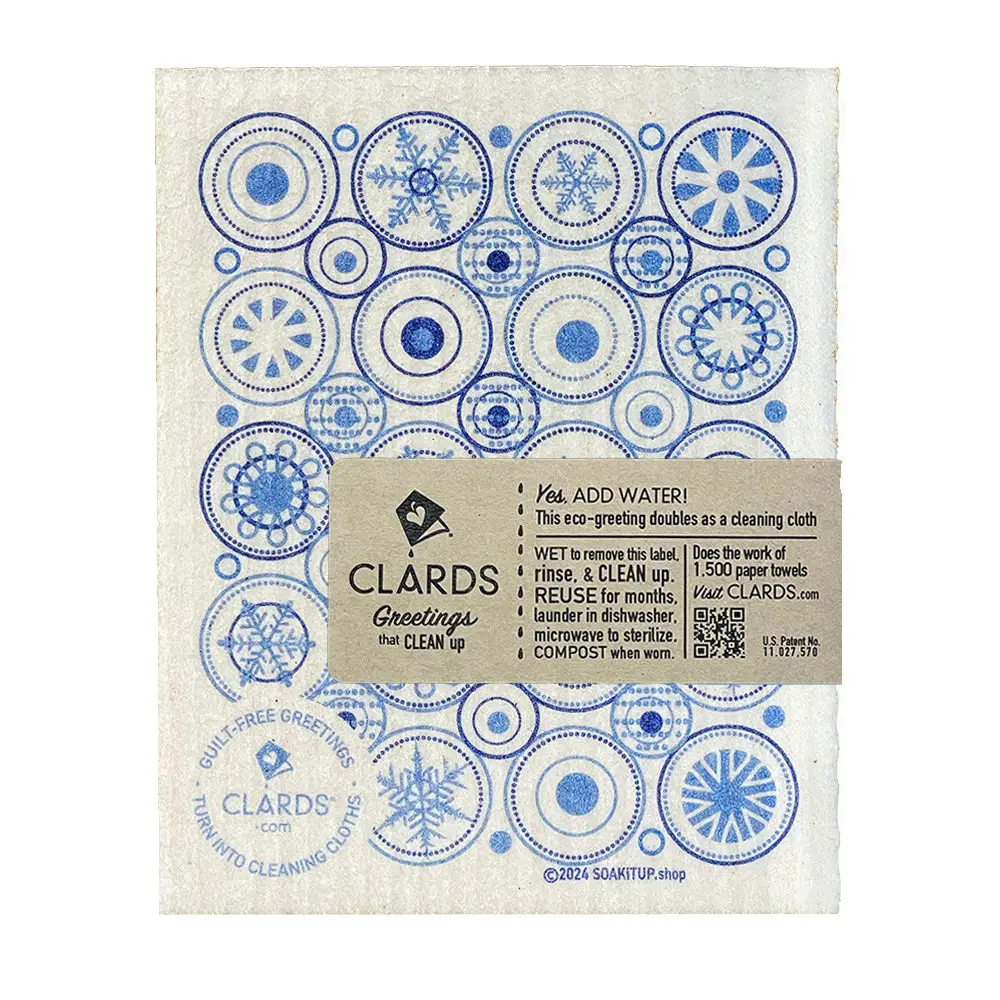 Eco-Greeting Chickadee Etching Turn to Cleaning Cloths |Soak iT Up Clards® - Image 2
