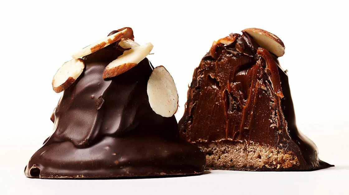 Chocolate Almond Dulce de Leche Truffles