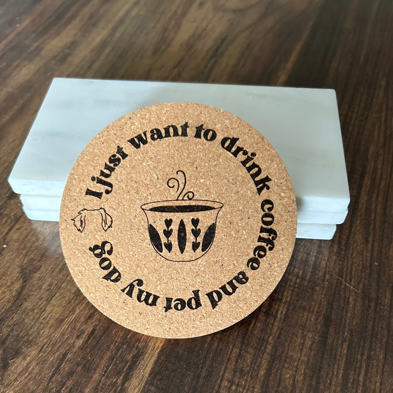 Coaster: cork coasters - dog lover - Image 7
