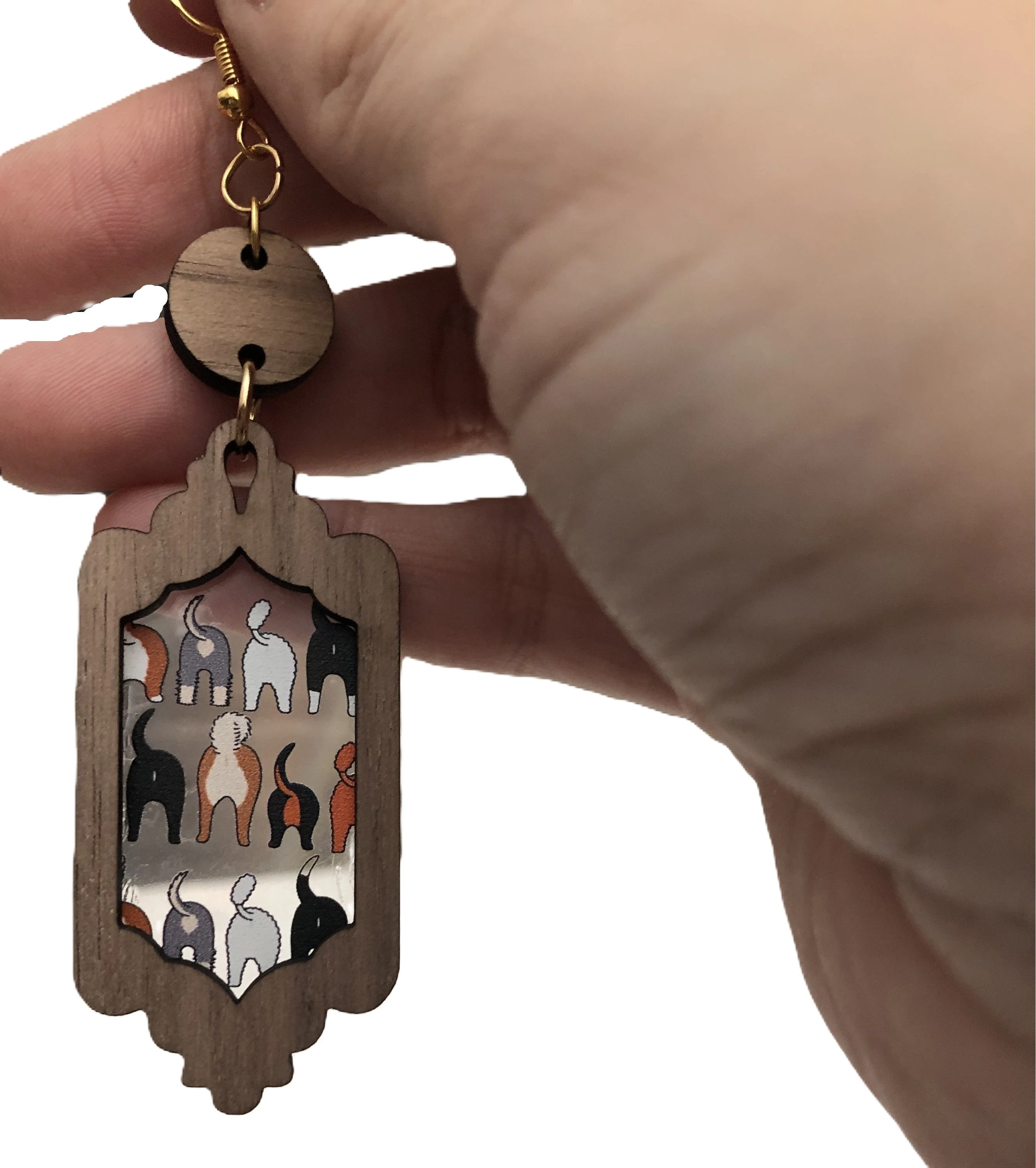 Earrings: Dog butts - Image 3