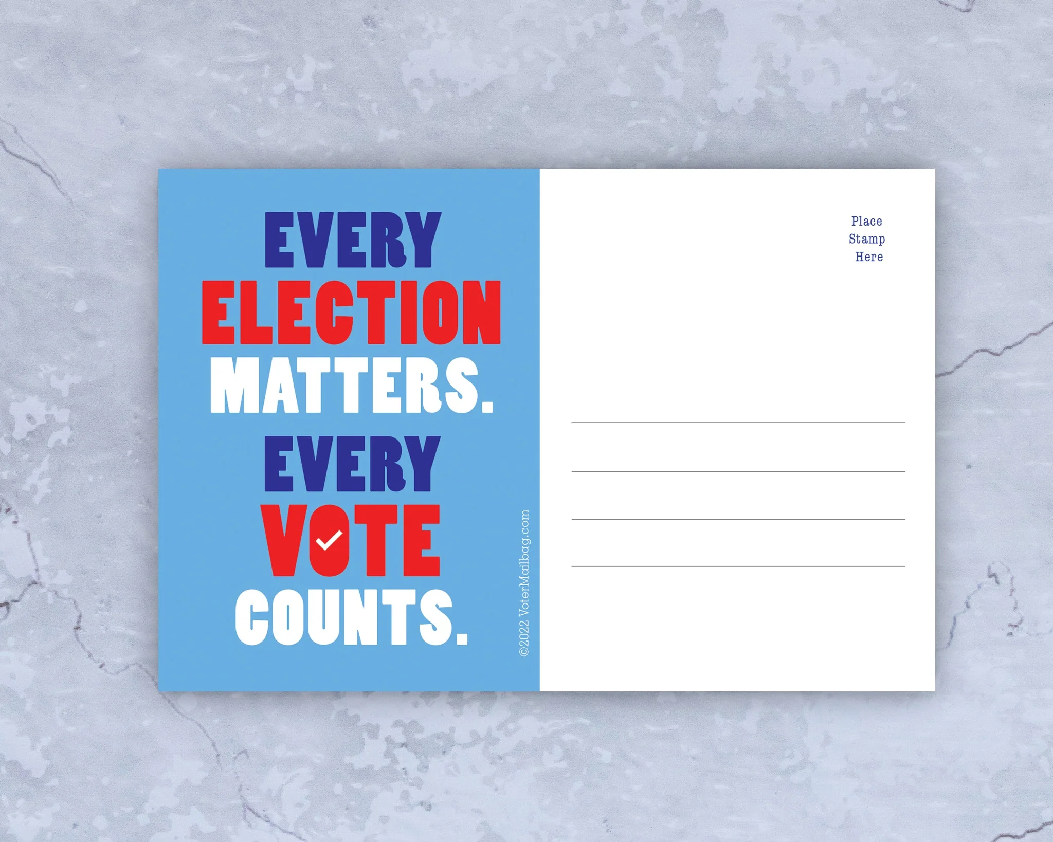 Every Election Matters – Blank 4x6 Voter Postcards | Voter Mailbag - Image 2