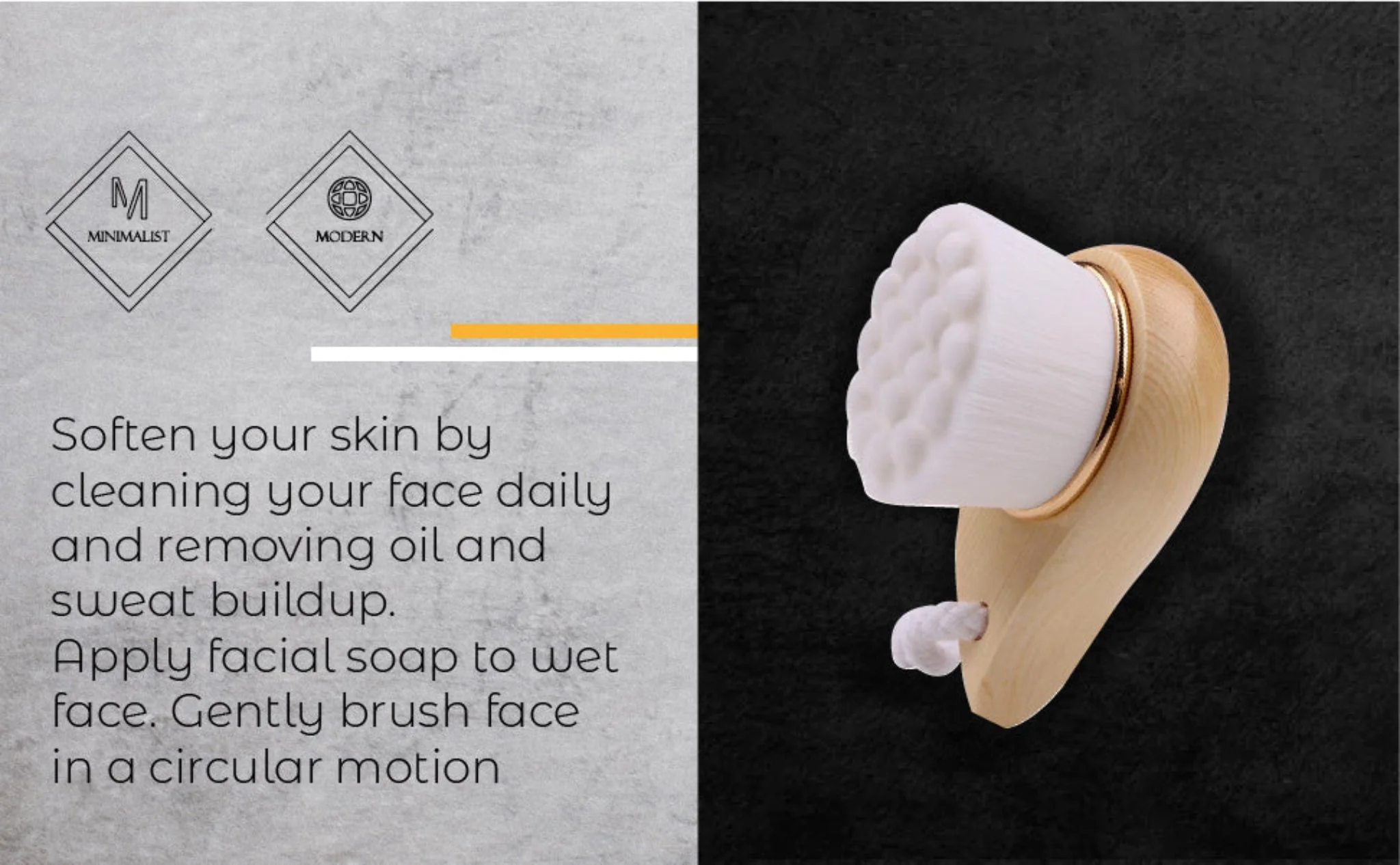 Facial Brush with Bamboo Handle - Image 5