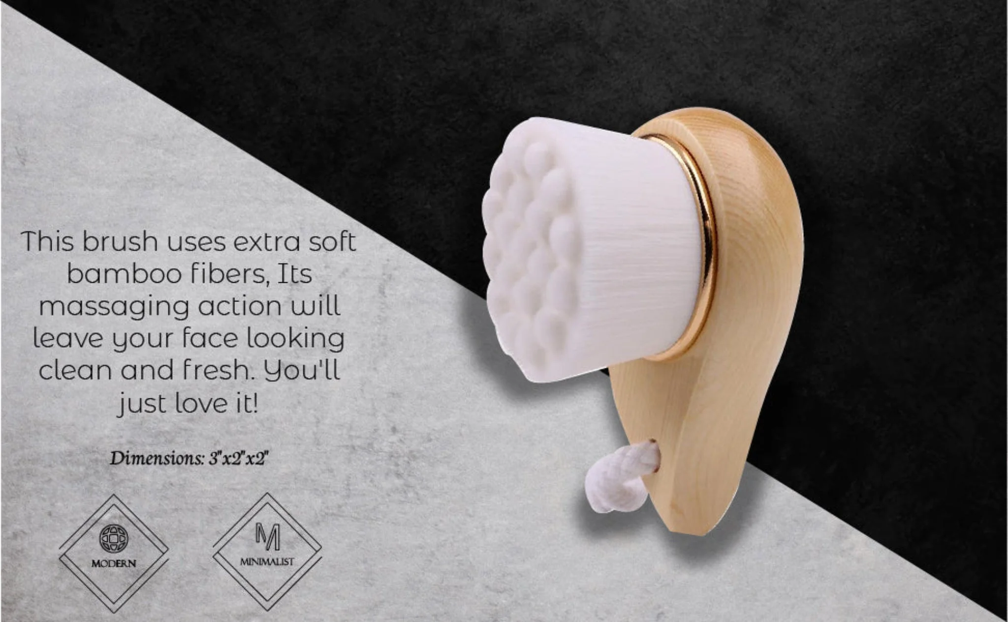 Facial Brush with Bamboo Handle - Image 6