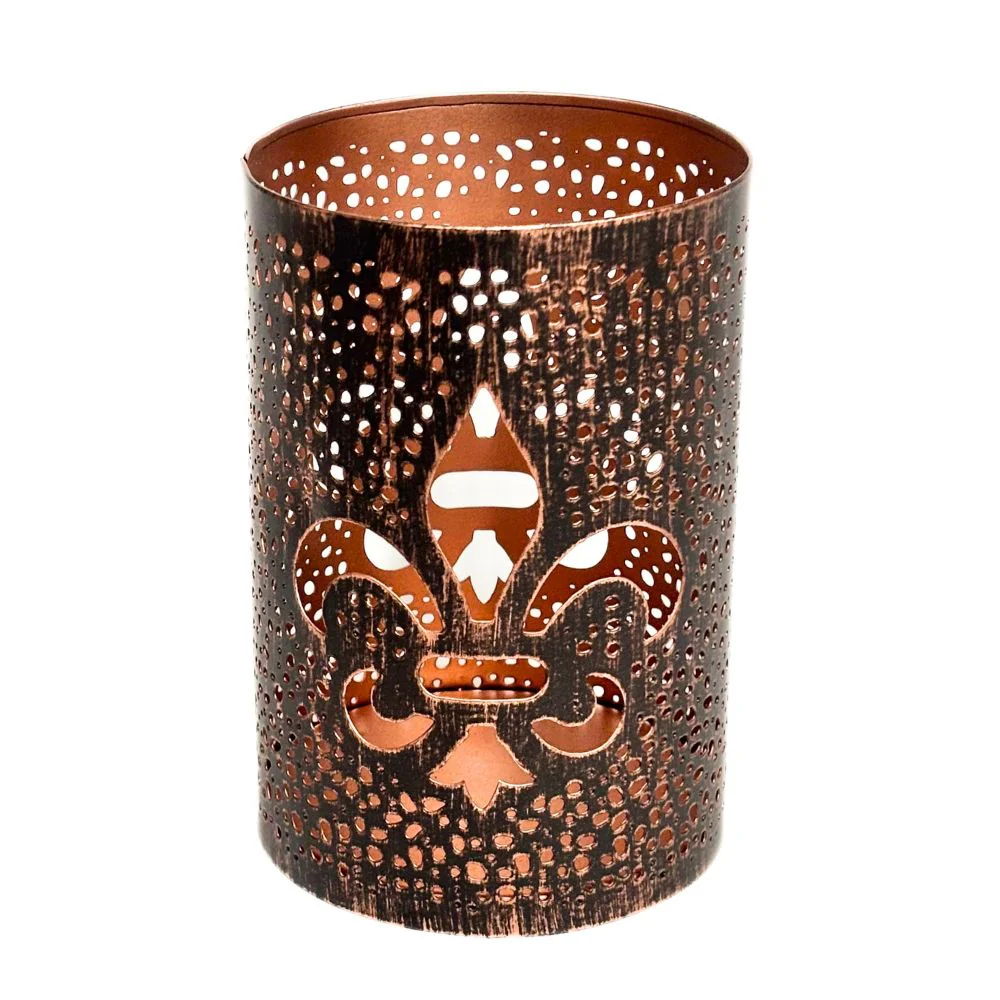 Fleur de Lis Iron Lantern - Image 2