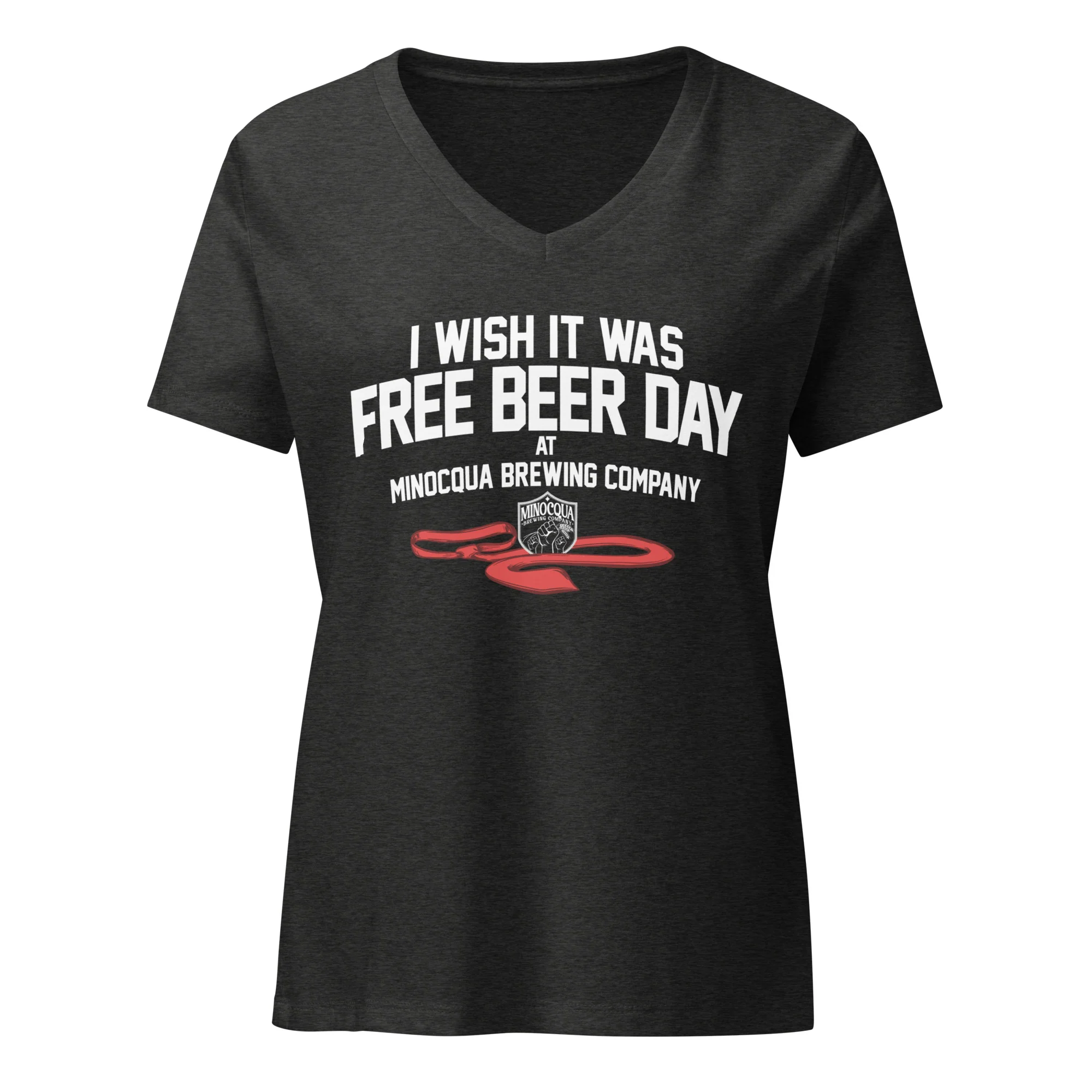 Free Beer Day Relaxed Fit V-neck T-shirt