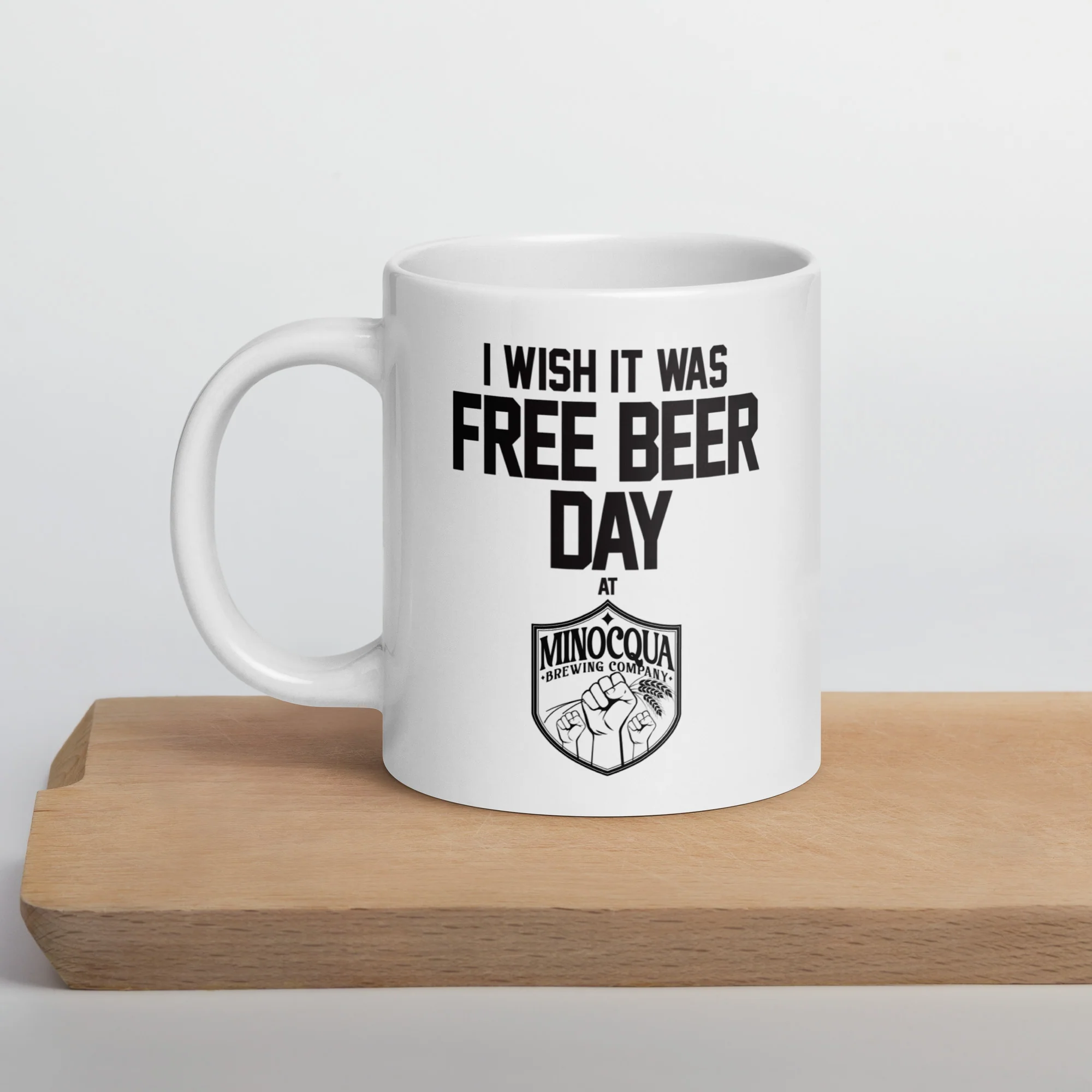 Free Beer Day White Glossy Mug