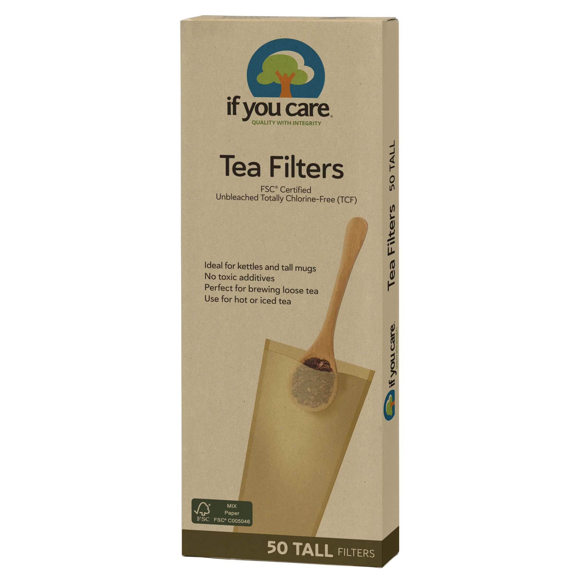 FSC Certified Unbleached Tea Filters – Tall
