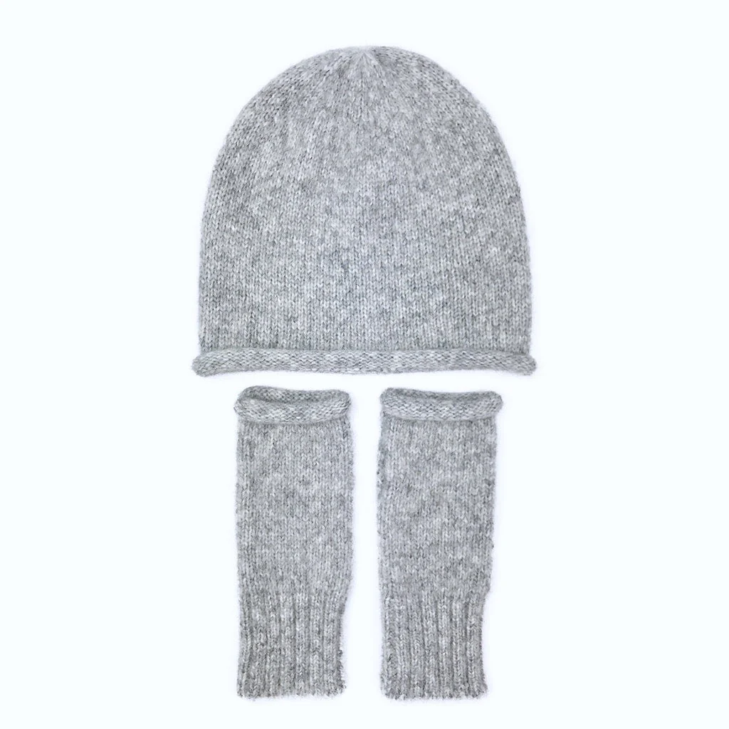 Gray Essential Knit Alpaca Beanie - Image 6