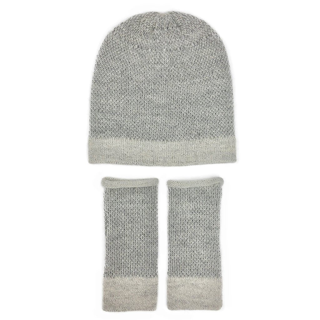 Gray Interwoven Alpaca Beanie - Image 4