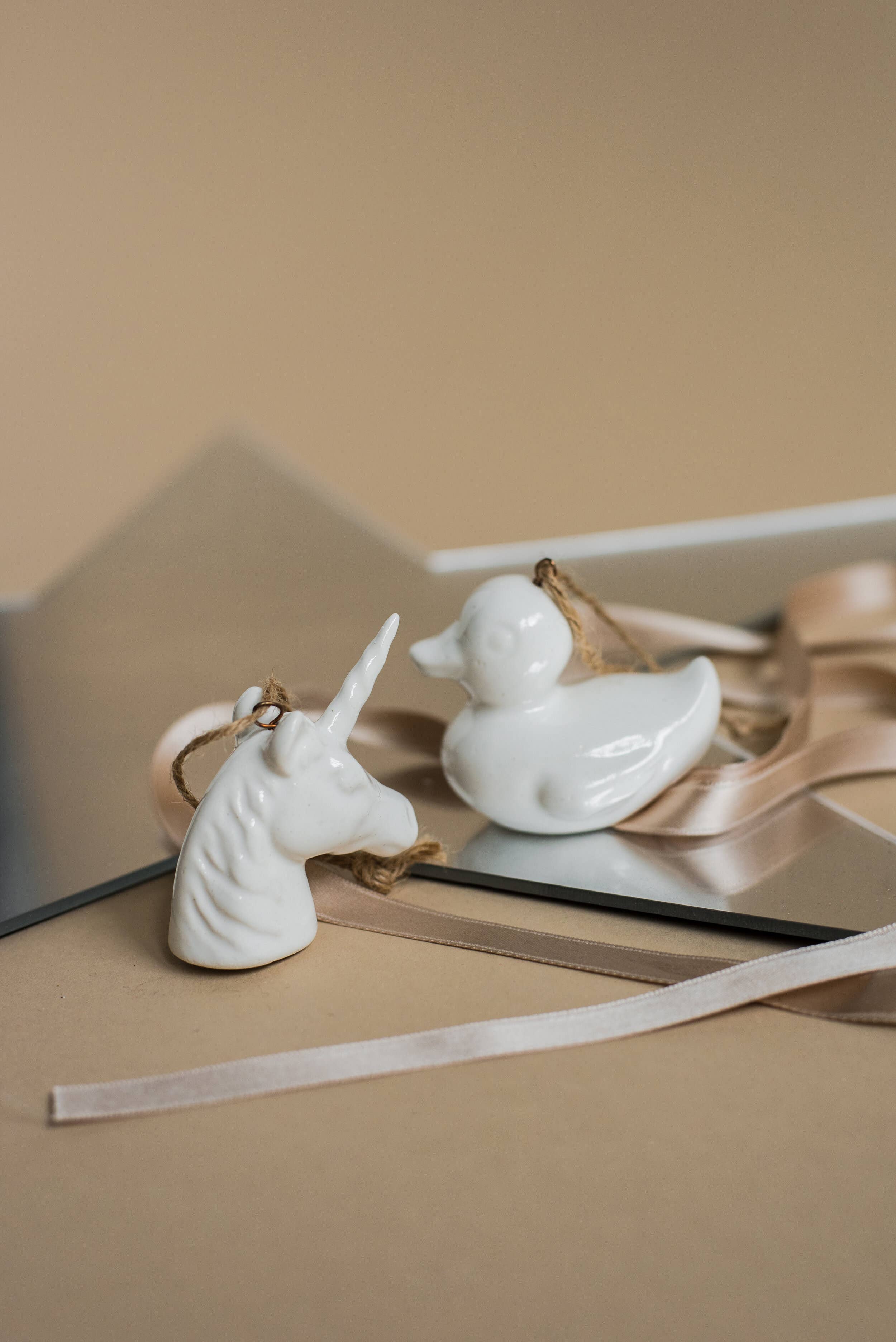 Handmade Porcelain Christmas Ornaments: Mini Bus - Image 10