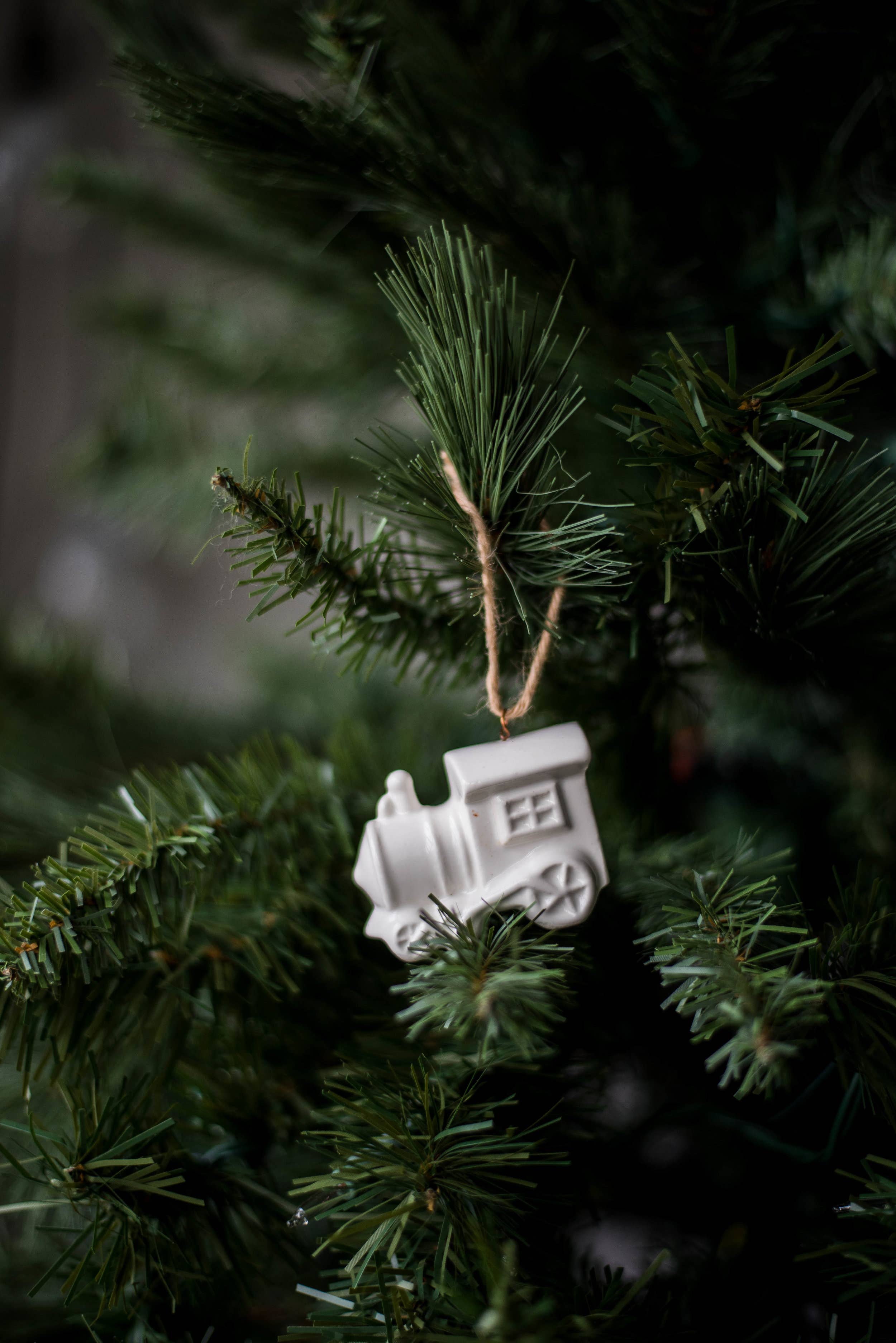 Handmade Porcelain Christmas Ornaments: Santa hat - Image 5