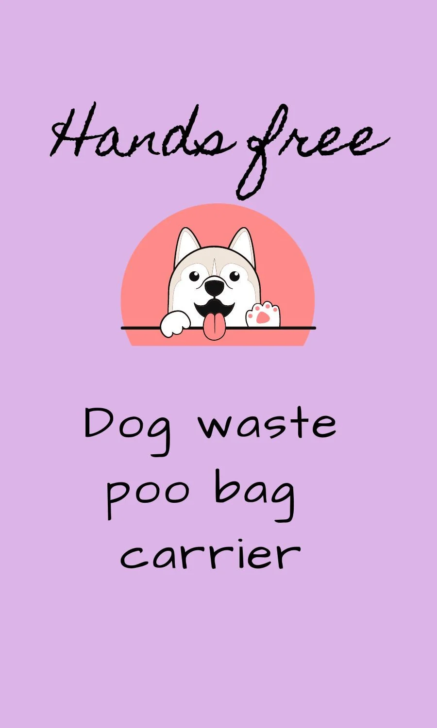 Hands free poop holder/waste bag holder dog head shape - Image 4