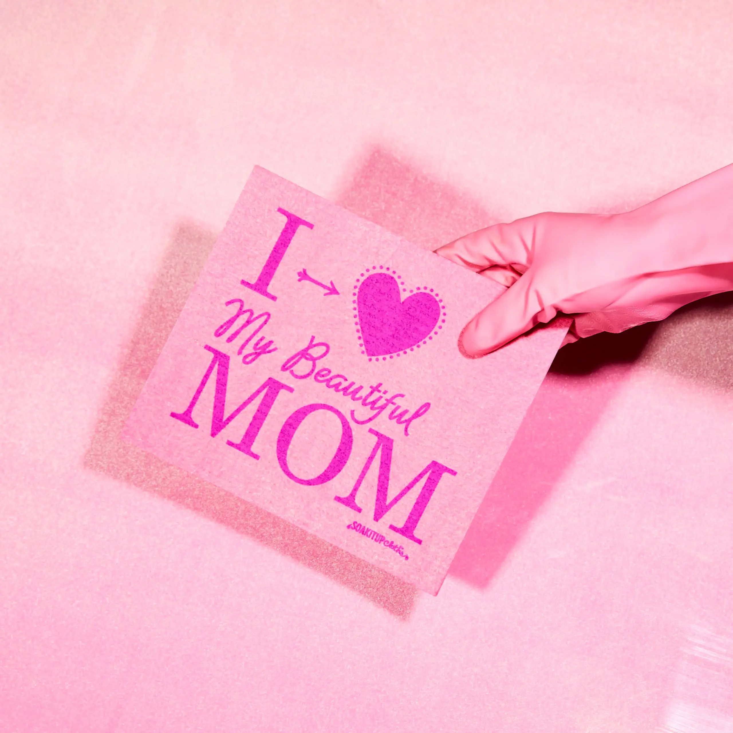 I heart my beautiful MOM | Eco-friendly Swedish Dishcloth- Soak iT Up - Image 3