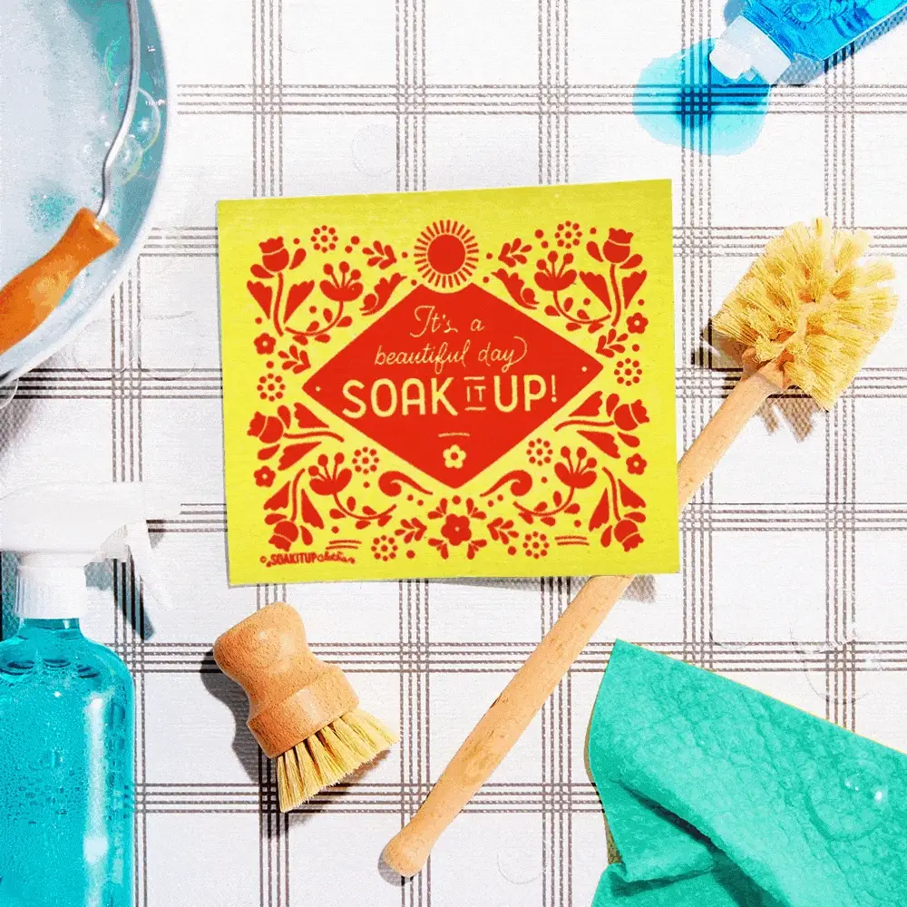 It's a Beautiful Day Soak iT Up! Eco-friendly Swedish Dishcloth Reusable - Soak iT Up - Image 4
