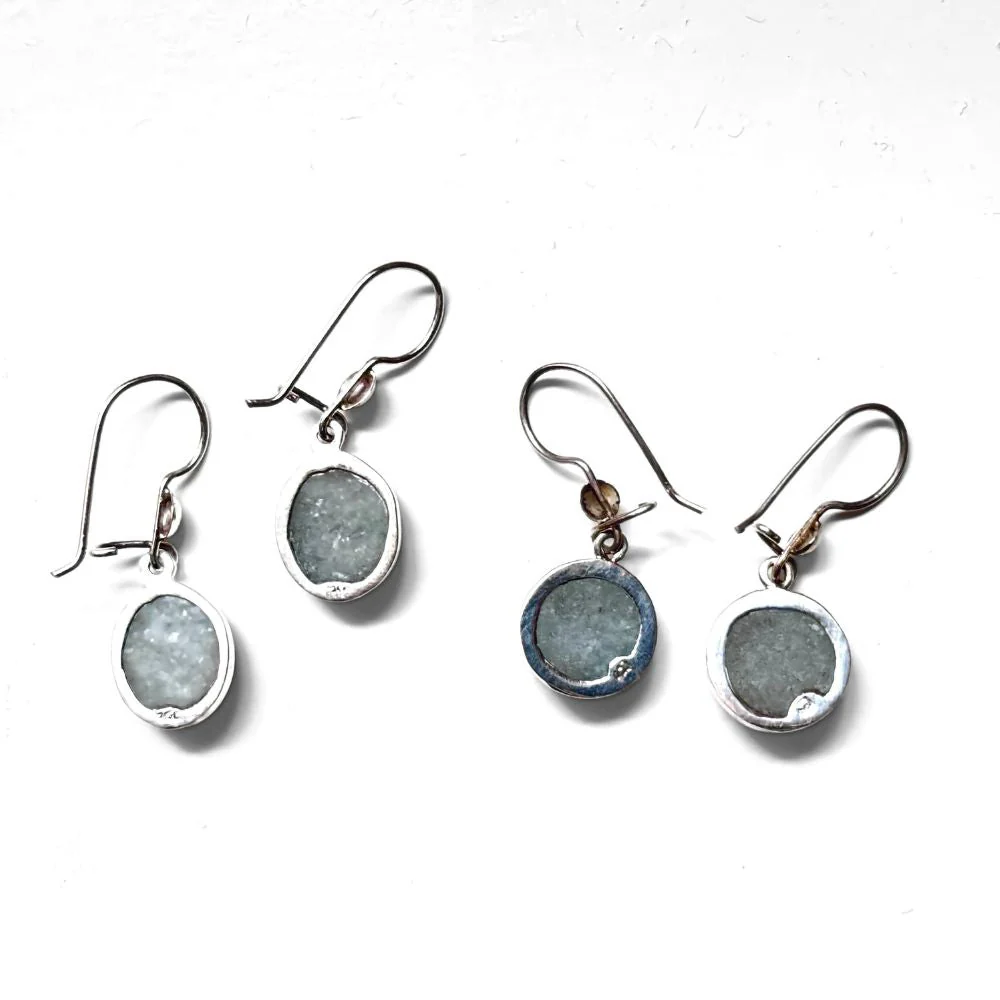 Jade and Sterling Silver Dangle Earrings - Image 5