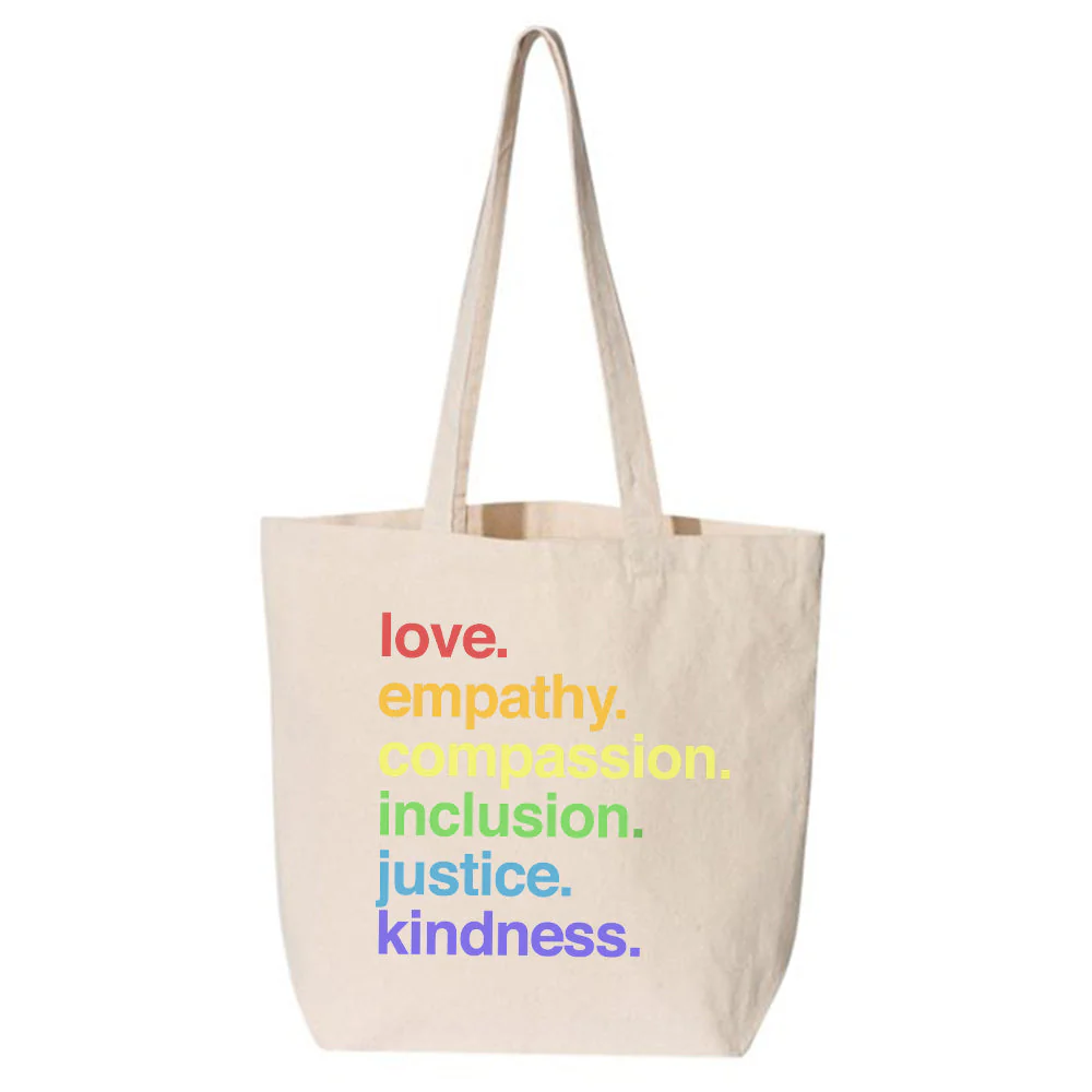 'Kindness Is' Pride Recycled Canvas Tote