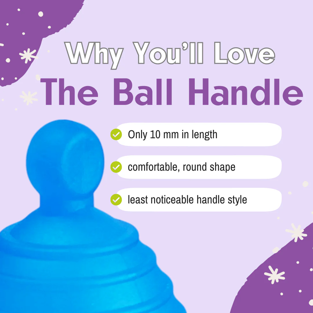 Low Cervix MeLuna Menstrual Cup -Me Luna- Ball Handle, Shorty, Classic - Image 2