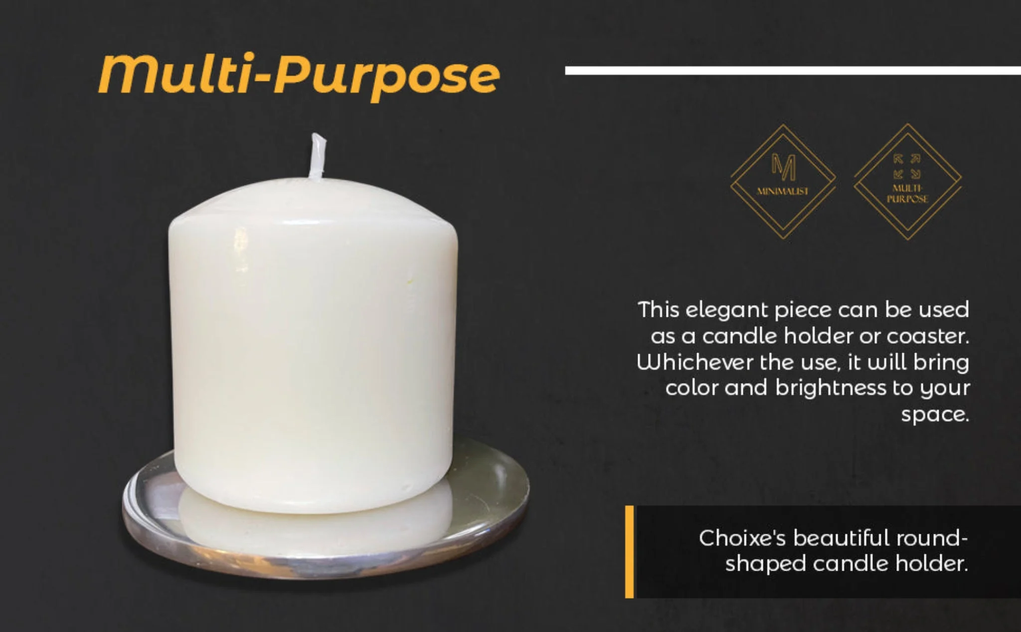 Multi-Purpose Round Candle Holder / Coaster - Image 4