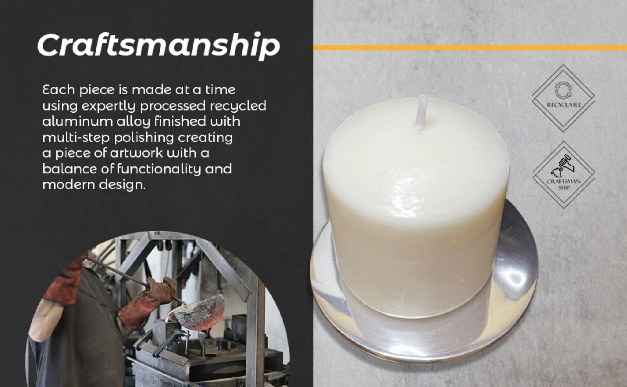 Multi-Purpose Round Candle Holder / Coaster - Image 5