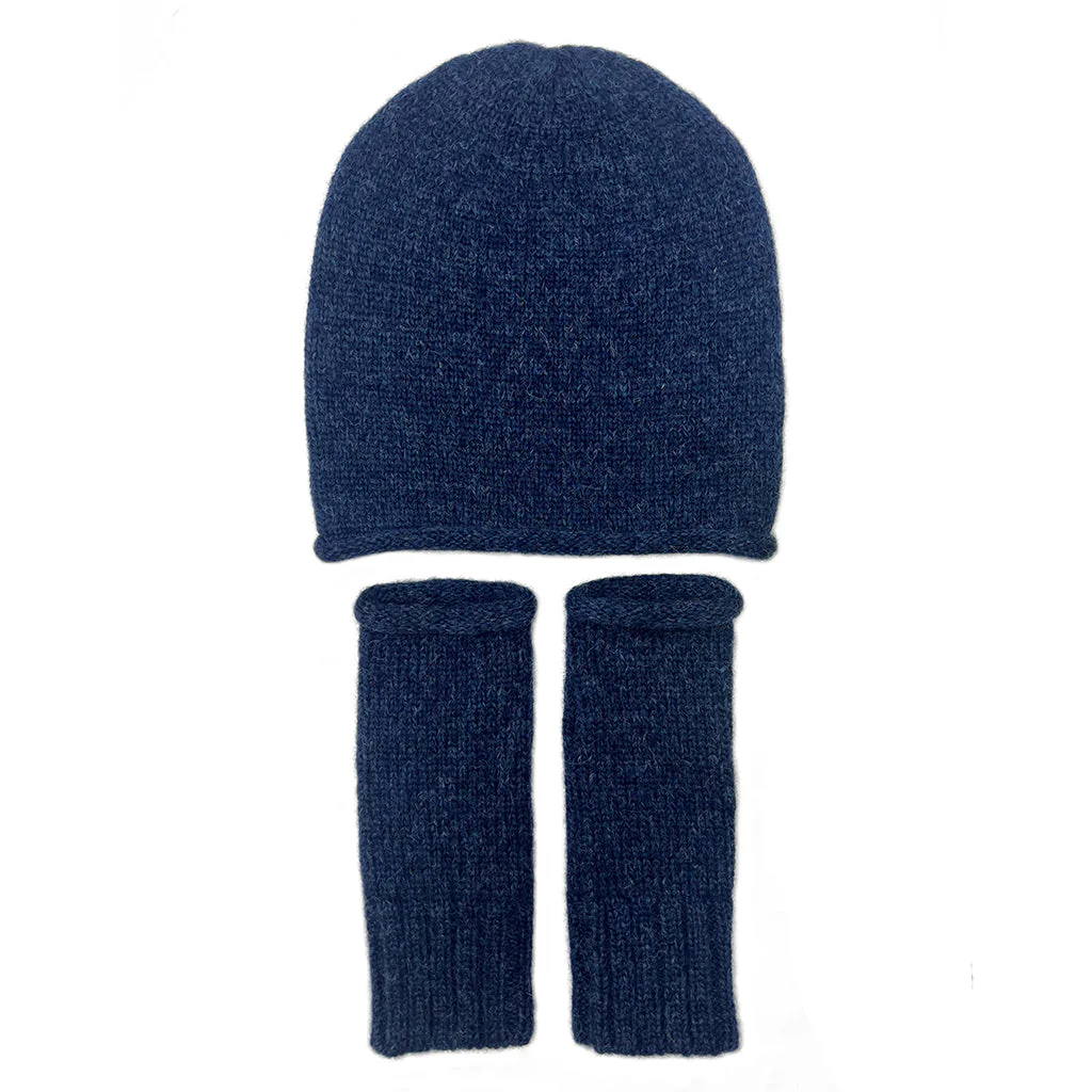 Navy Essential Knit Alpaca Gloves - Image 2