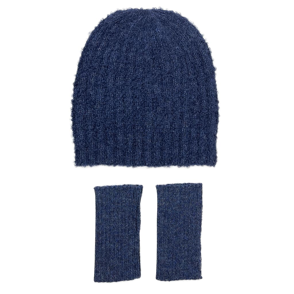 Navy Minimalist Alpaca Gloves - Image 4