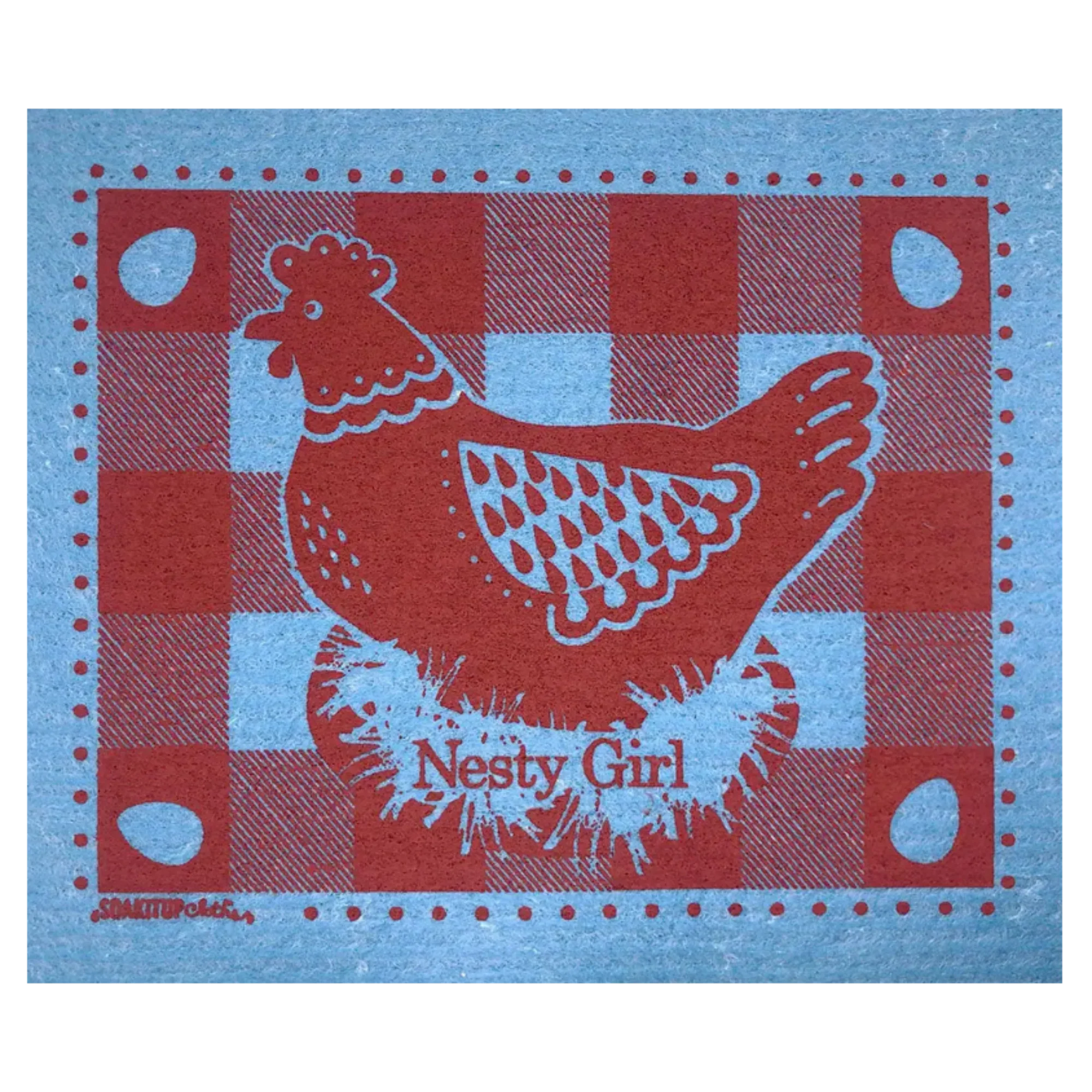 Nesty Girl Hen Yellow | Eco Swedish Dishcloth- Soak iT Up - Image 2