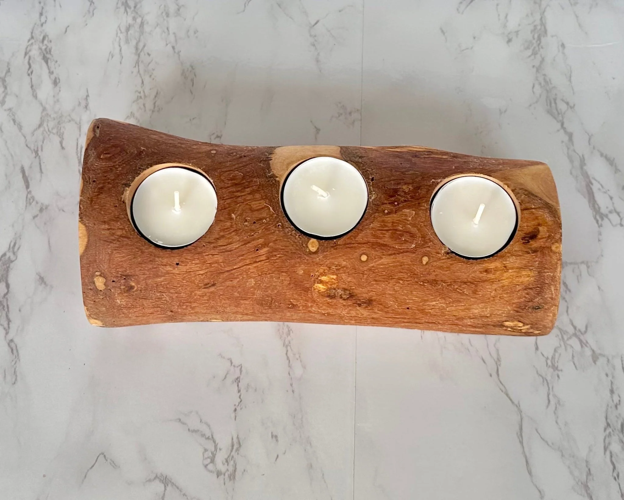 Olive Wood Candle Holder - Image 8