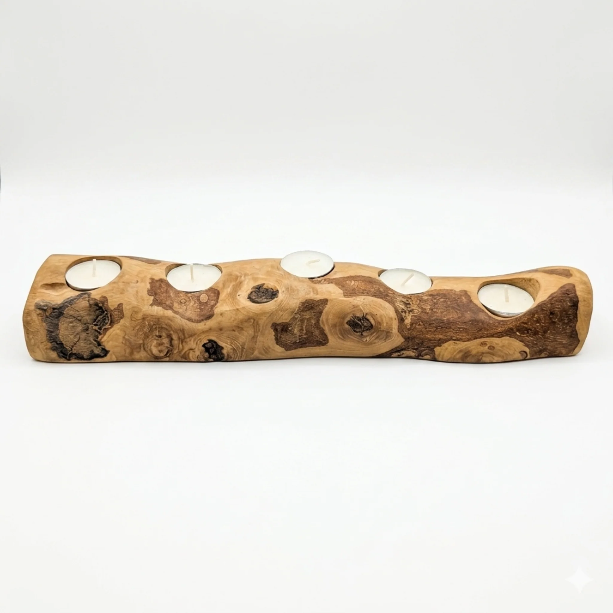 Olive Wood Candle Holder - Image 9