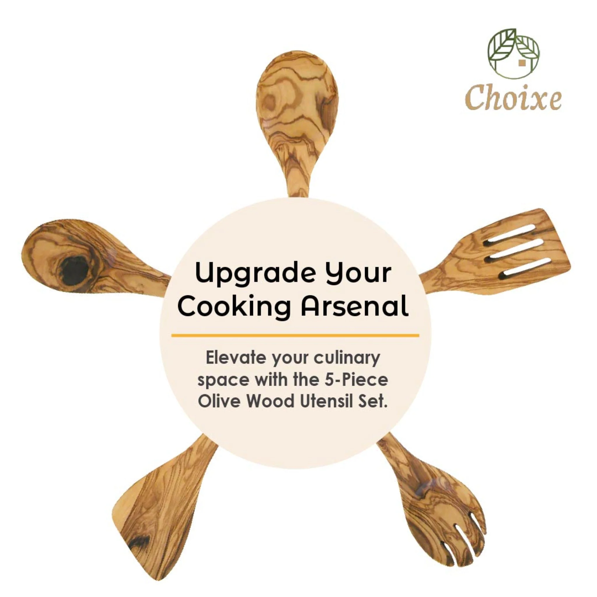 Olive Wood Kitchen Servers Set -5 pcs - Image 6