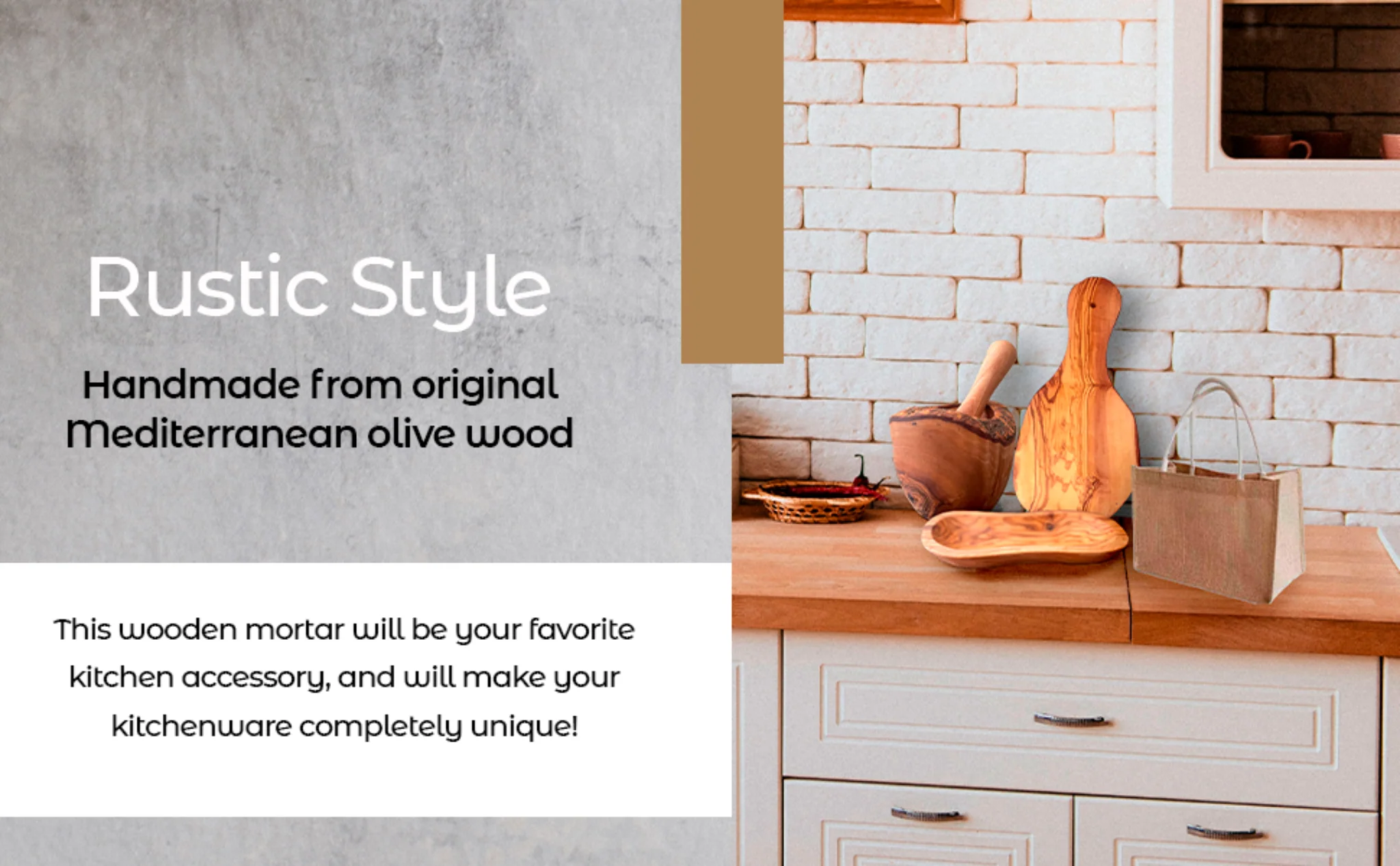 Olive Wood Rustic Mortar and Pestle - Image 6