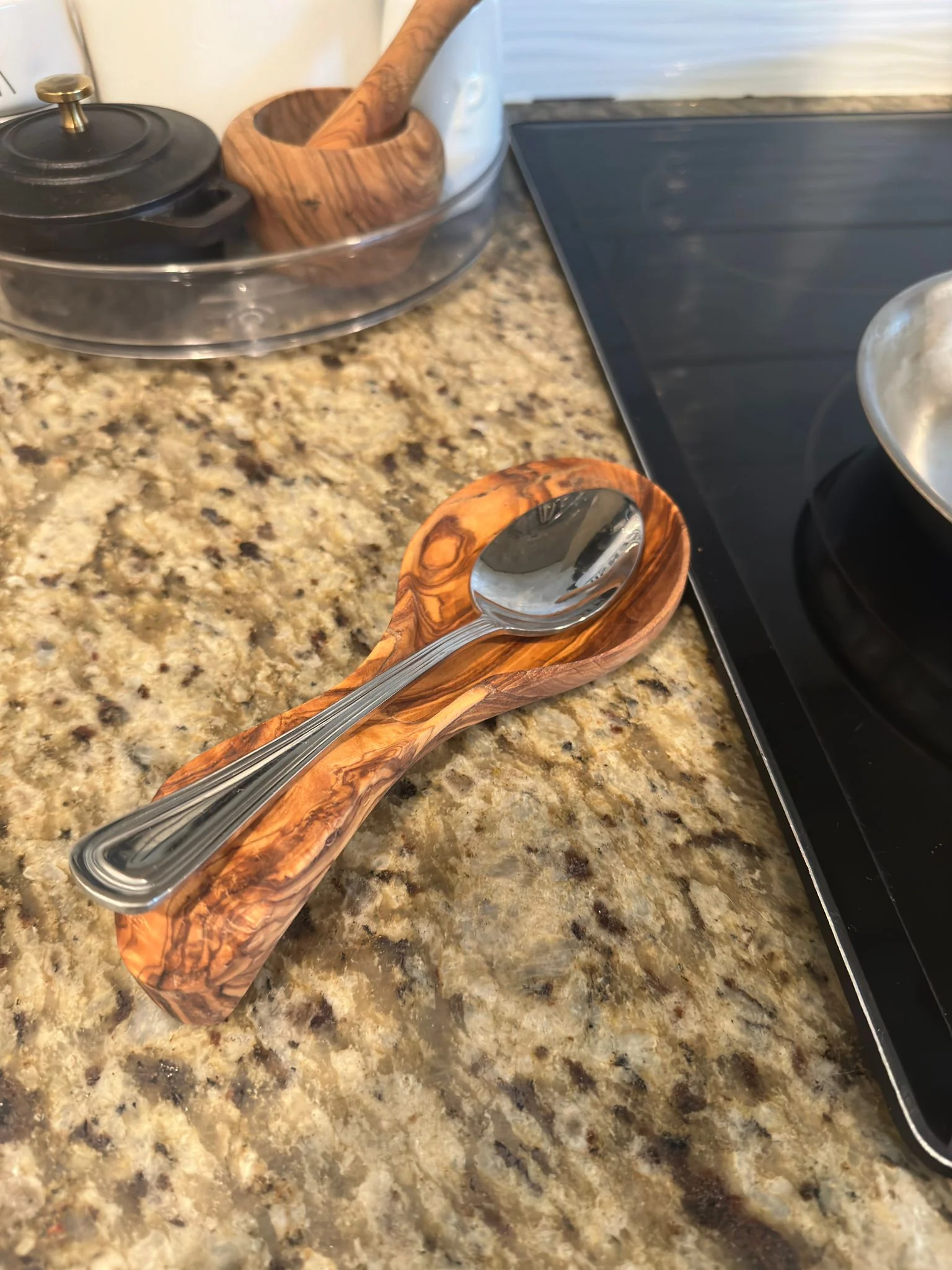Olive Wood Spoon Rest - Image 7