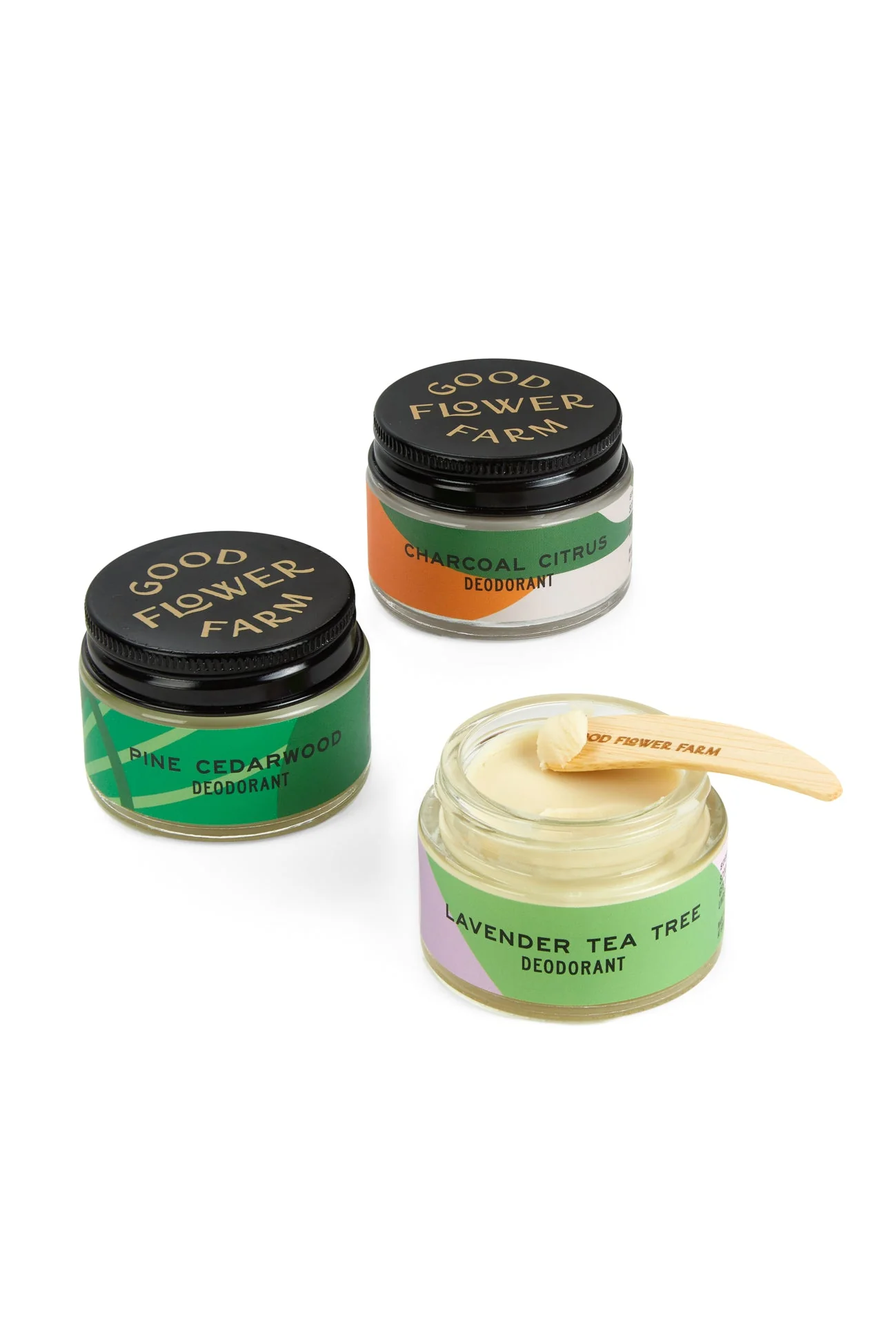 Pine Cedarwood Deodorant Jar w/ Bamboo Applicator - Image 2