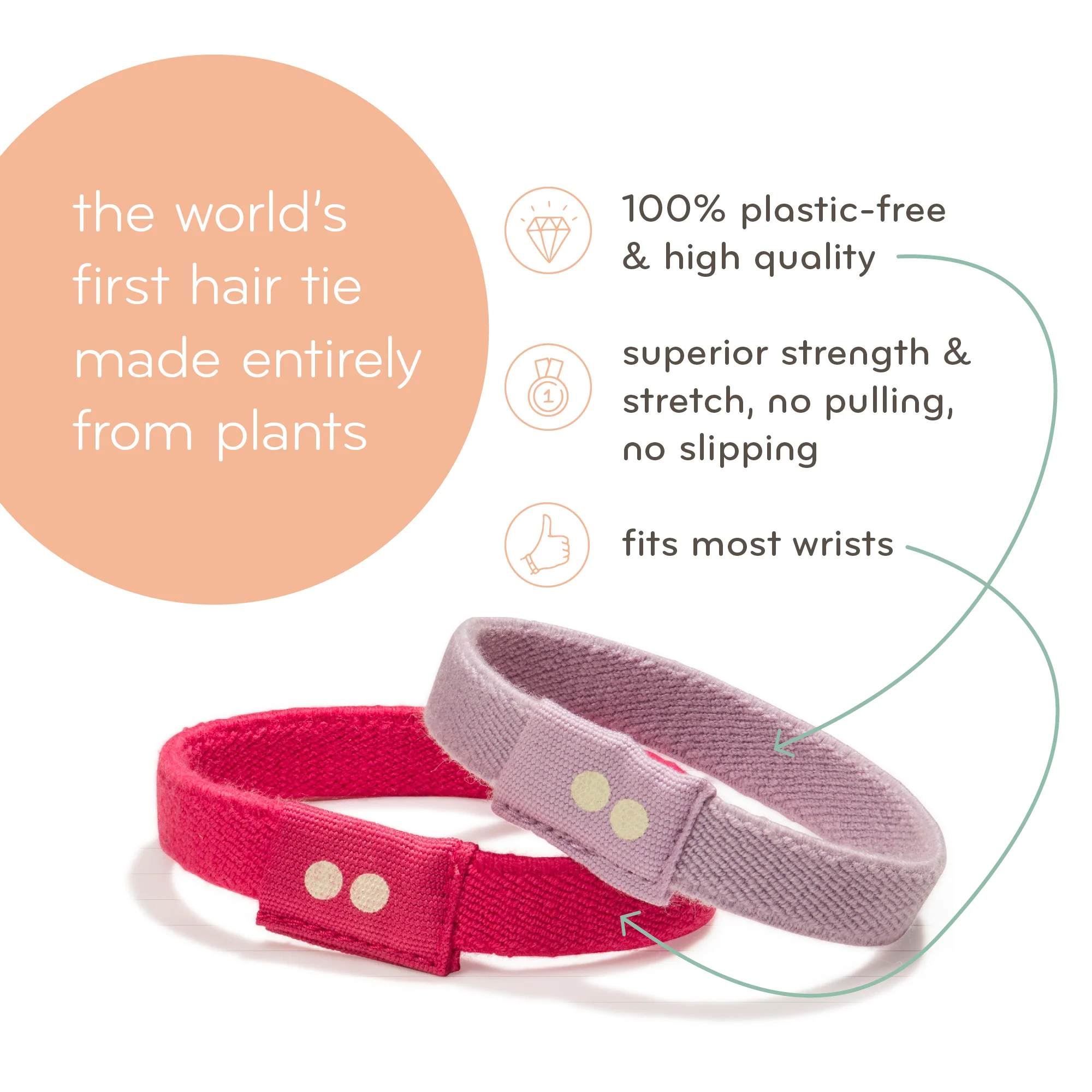 Plastic-free Flat Hair Ties - Blond - Image 5