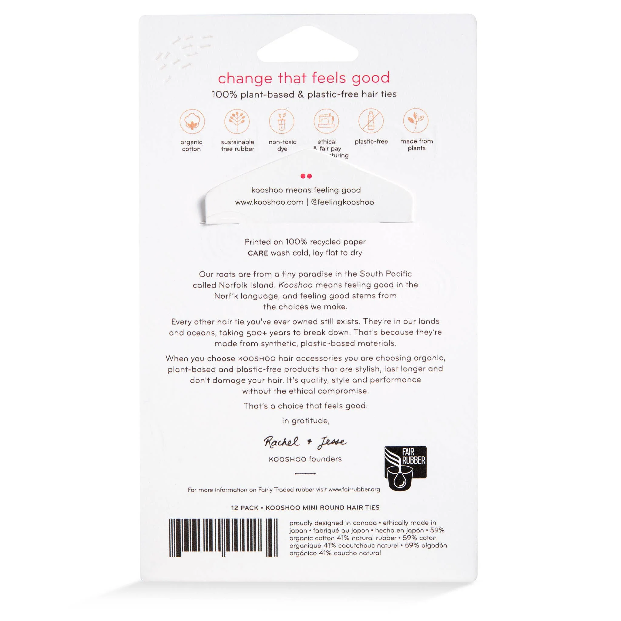 Plastic-free Round Hair Ties - Mini 12-pack - Dark Hues - Image 14