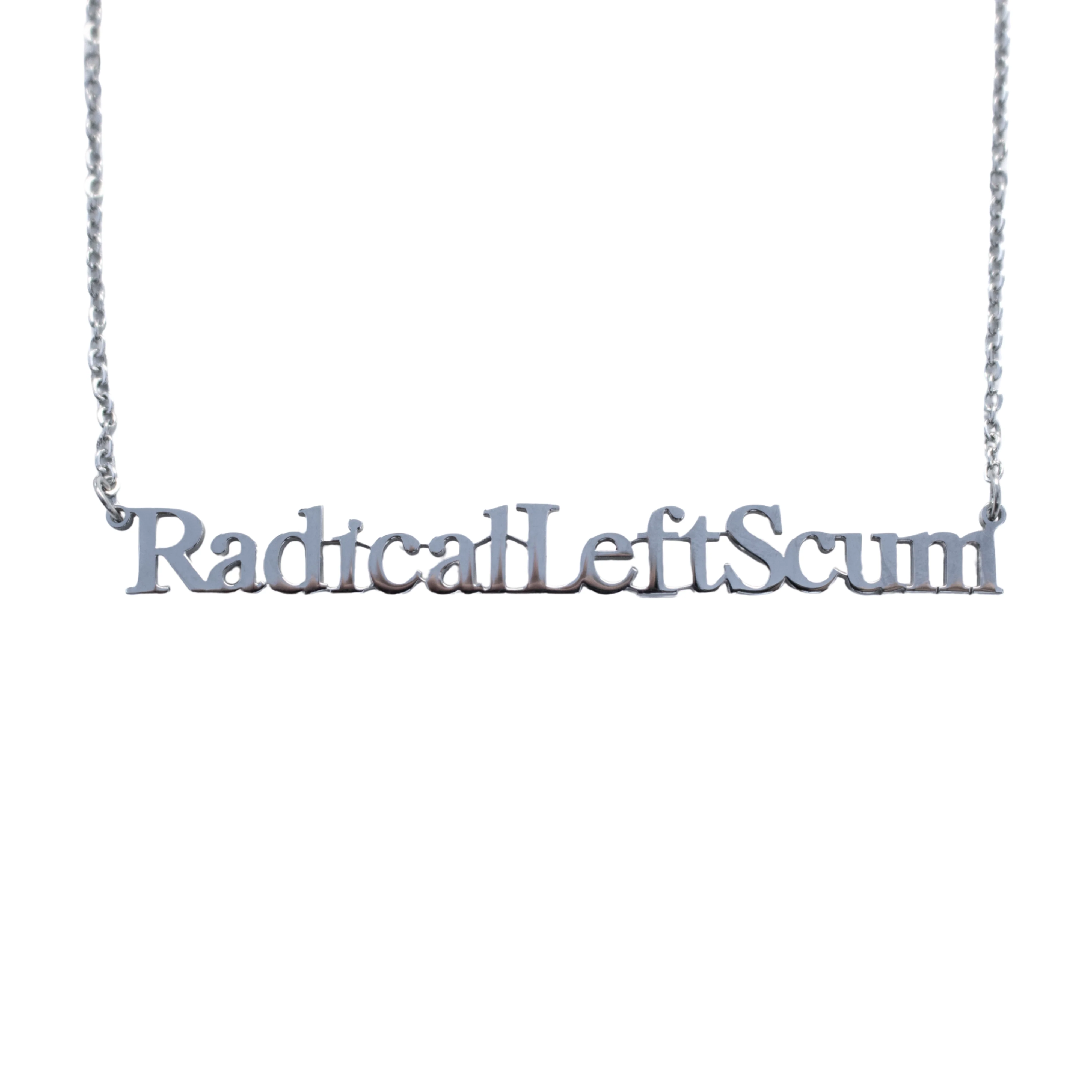Radical Left Scum Cutout Necklace