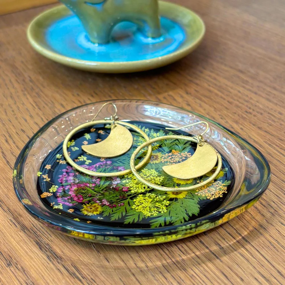 Resin Jewelry Dish - Mixed Garden Flowers - Image 2